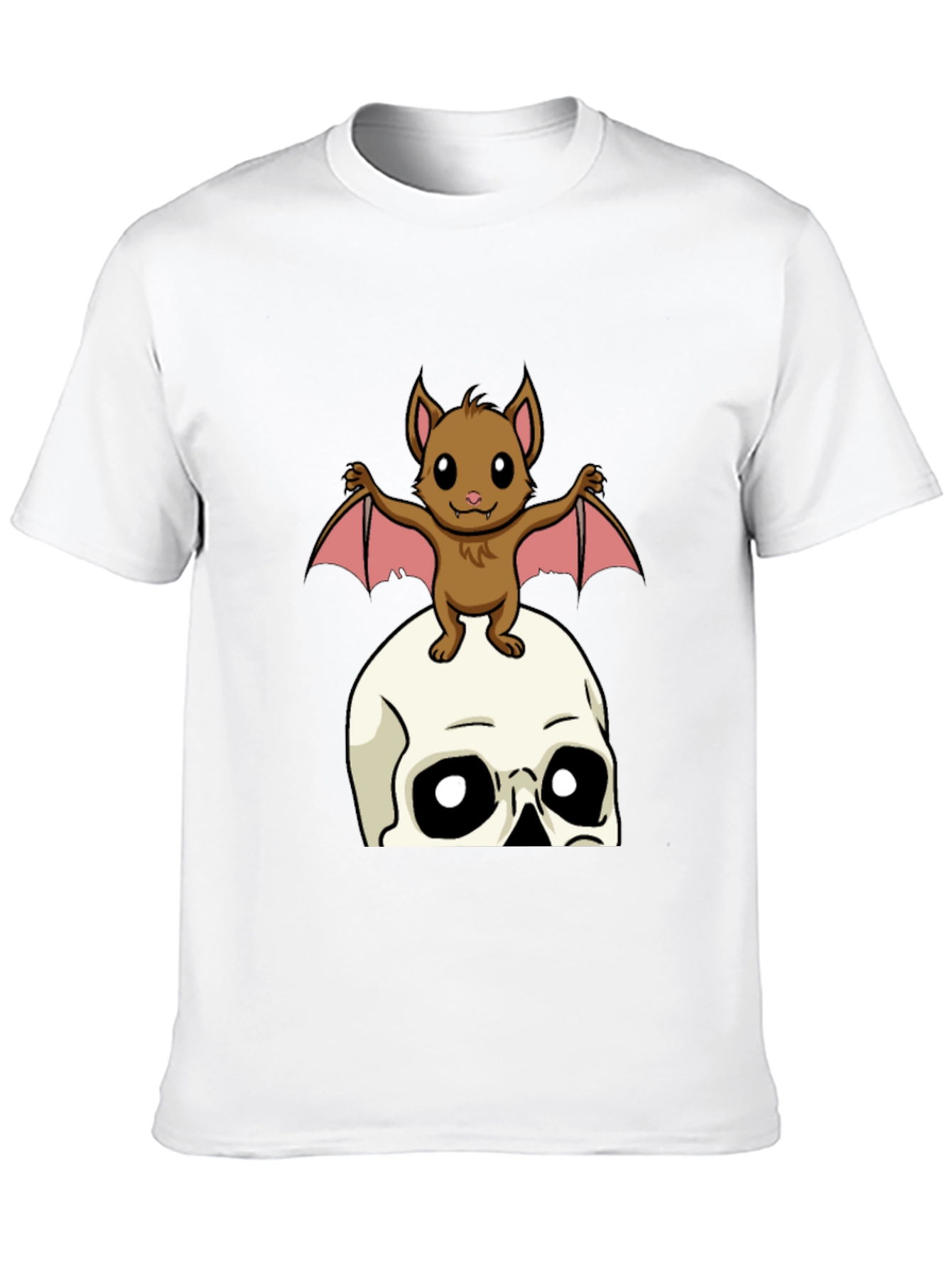 Skull and Bat Graphic T-Shirt