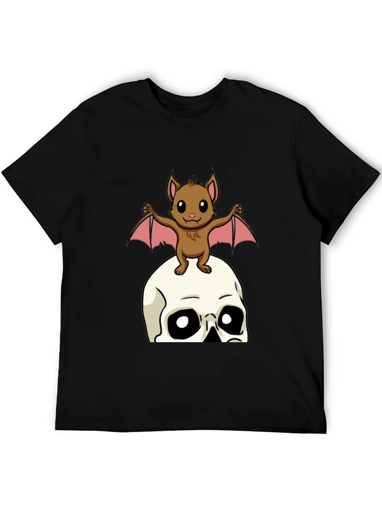 Skull and Bat Graphic T-Shirt