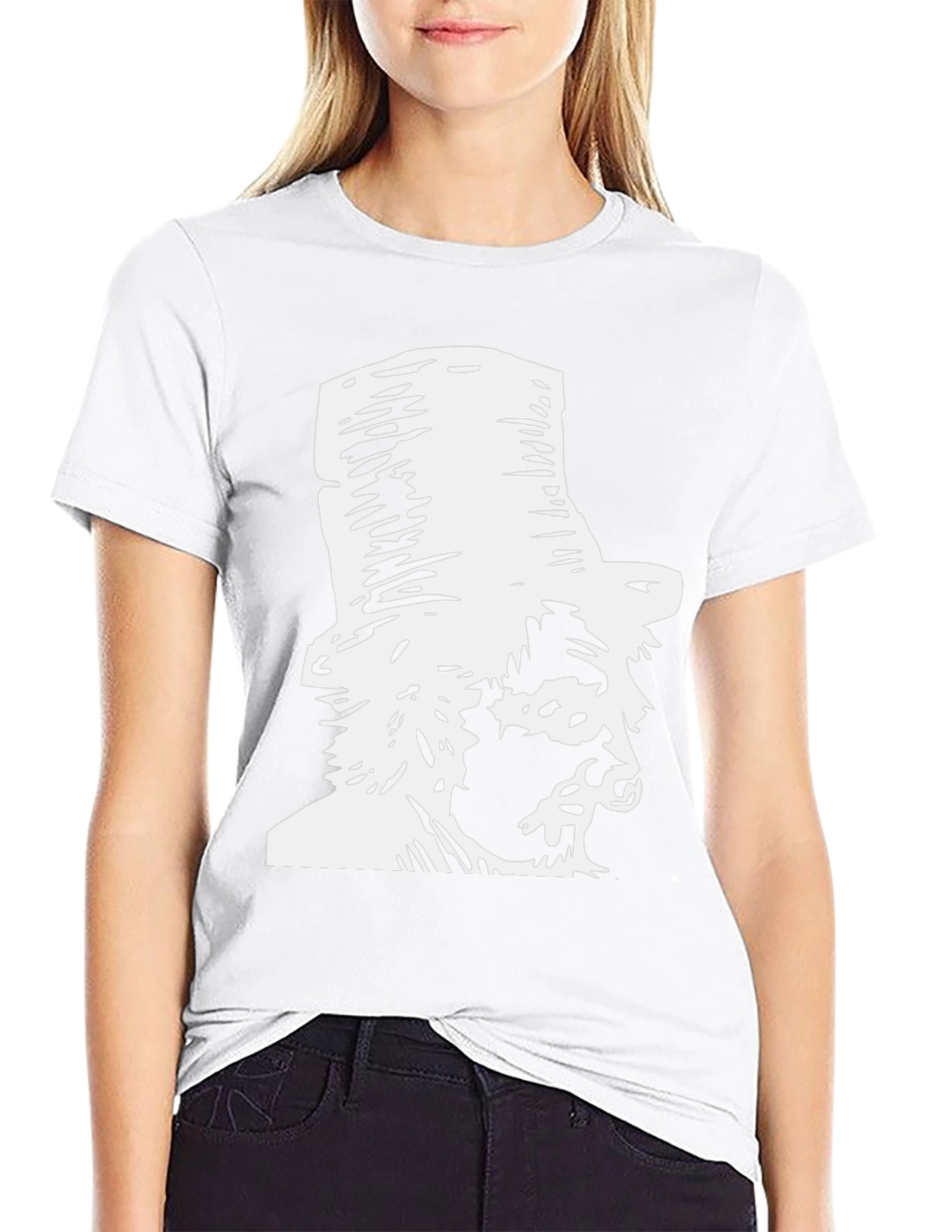 Gentleman Graphic T-Shirt Black Cotton Top Hat Design