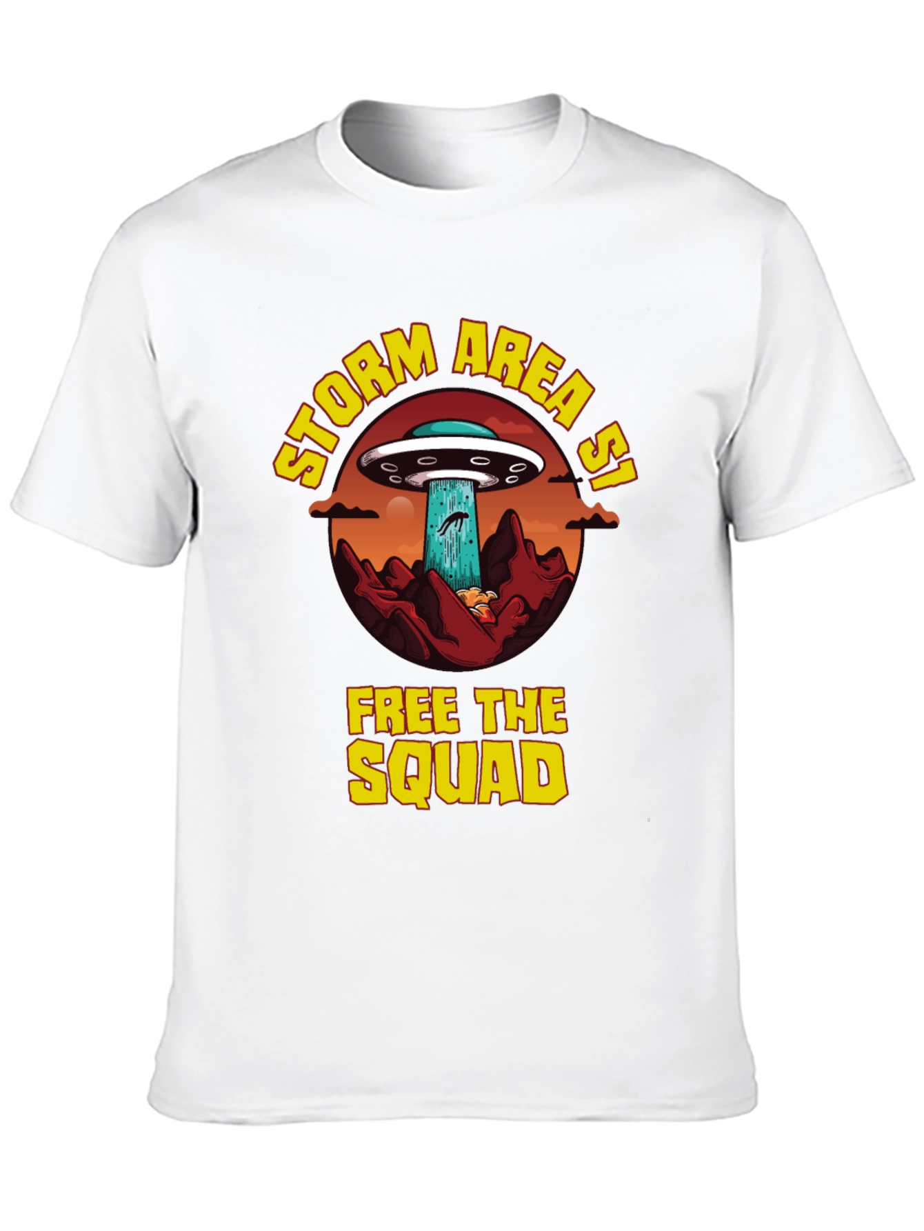 Storm Area 51 Alien UFO Graphic T-Shirt
