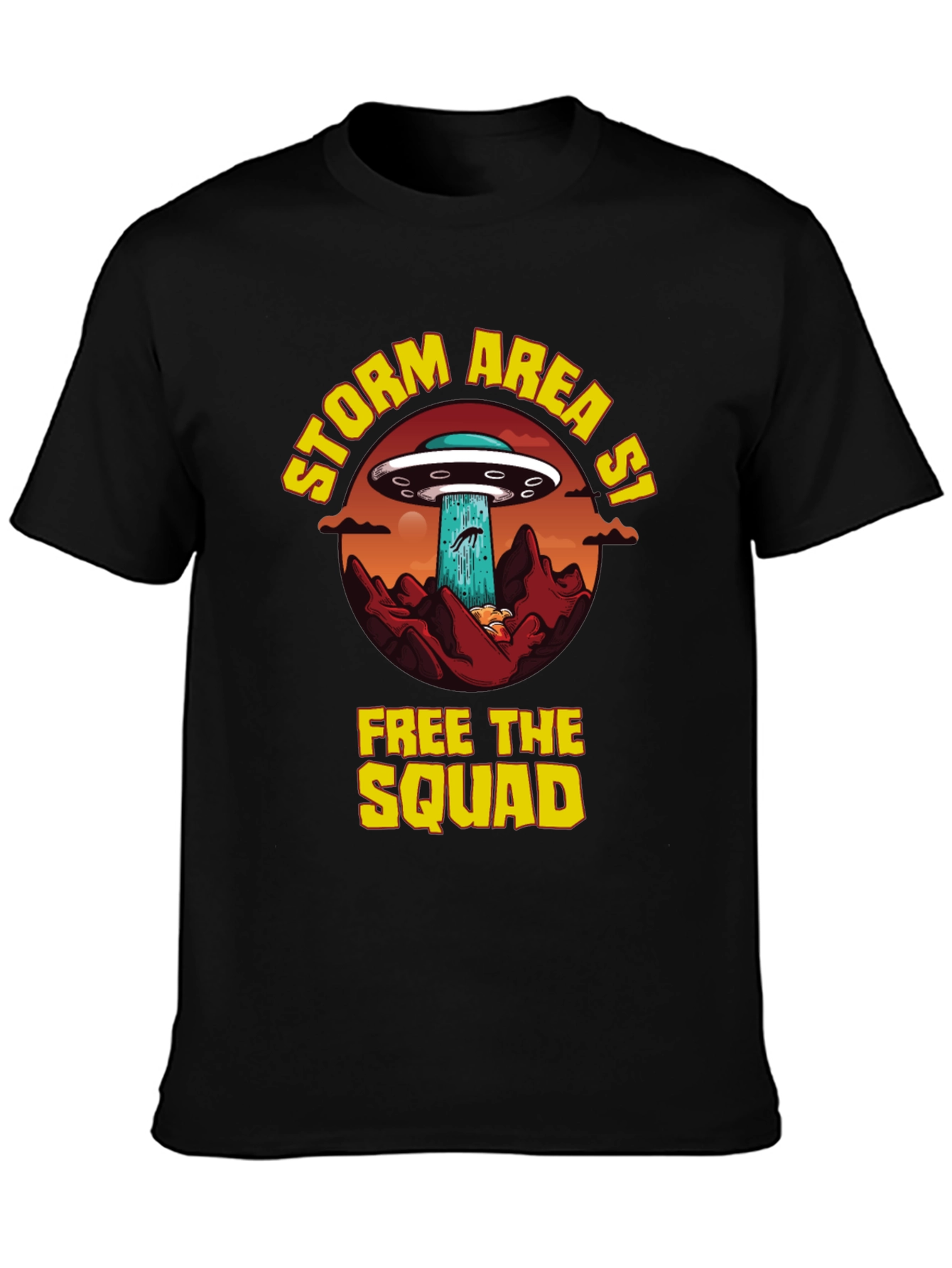 Storm Area 51 Alien UFO Graphic T-Shirt