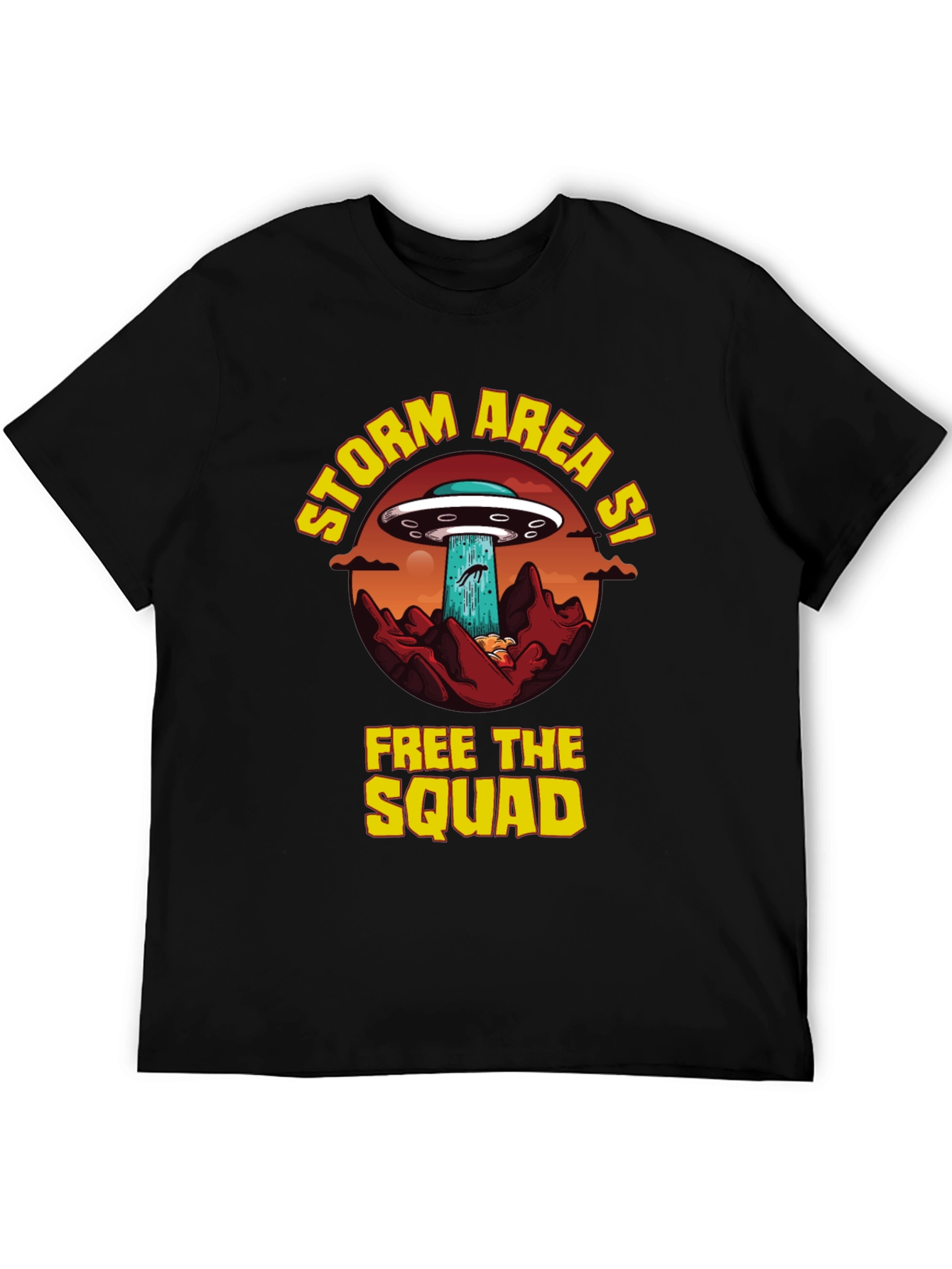 Storm Area 51 Alien UFO Graphic T-Shirt