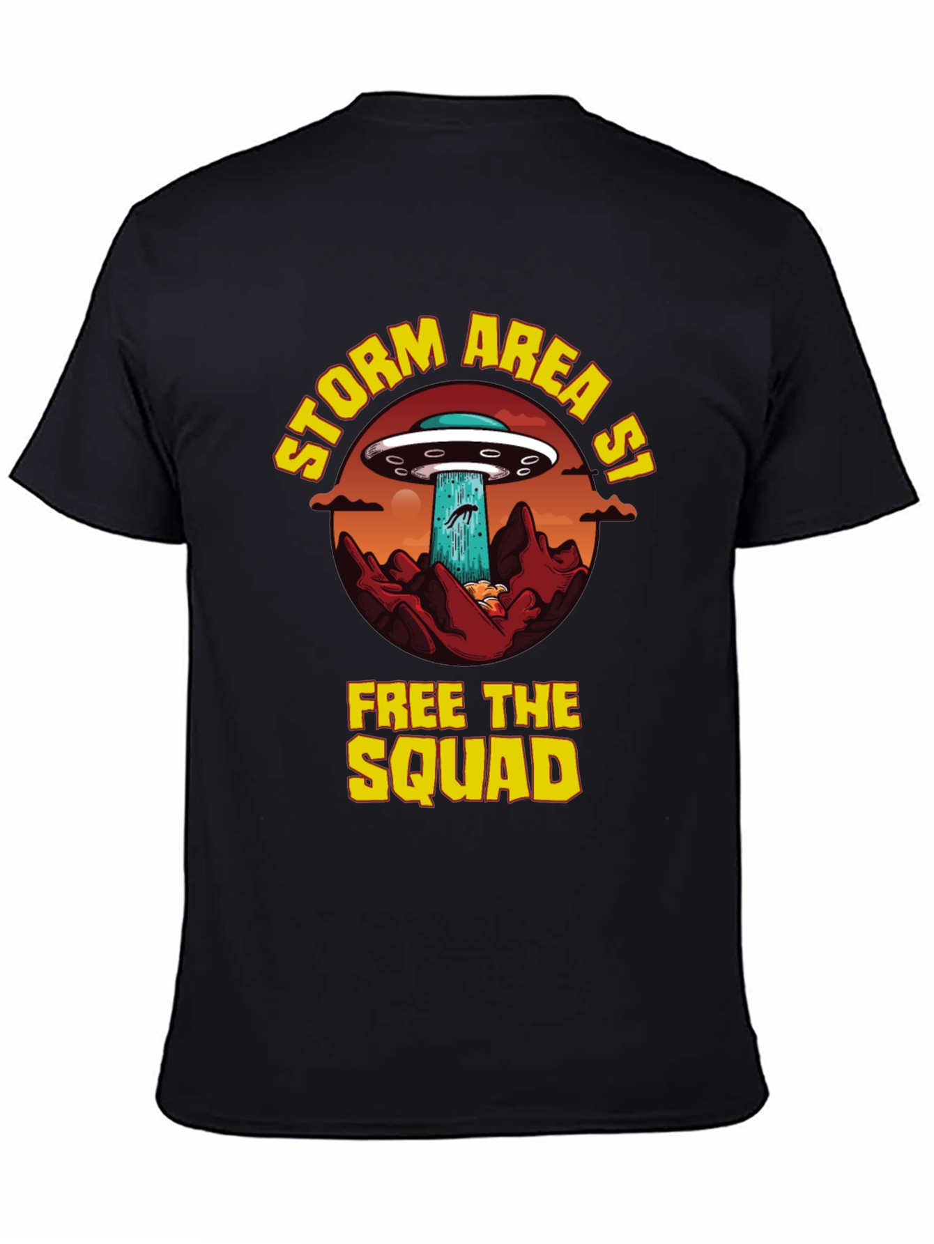 Storm Area 51 Alien UFO Graphic T-Shirt