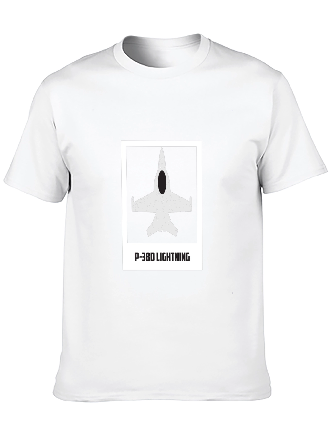 P-38D Lightning Black T-Shirt - Aviation Tee