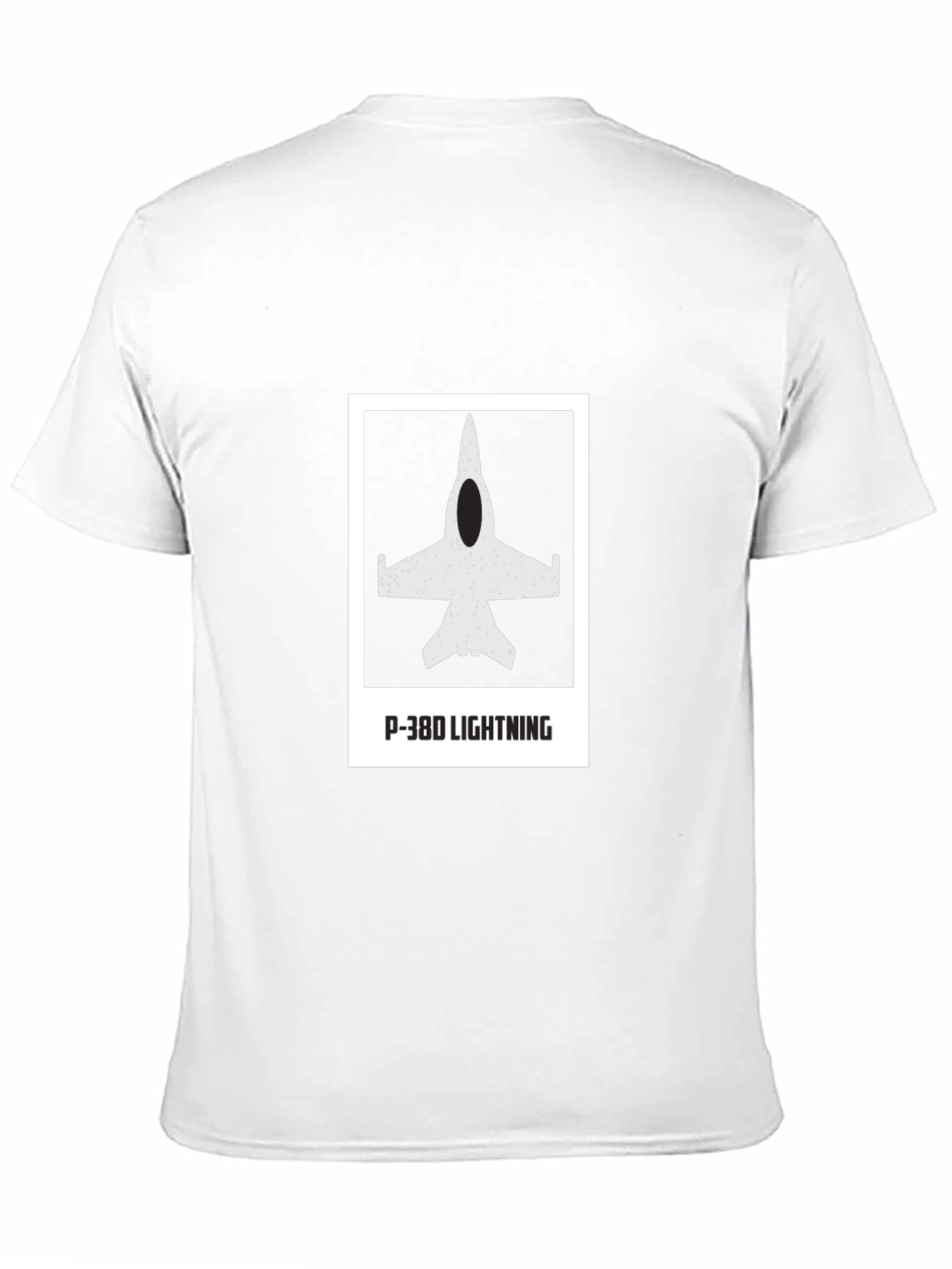 P-38D Lightning Black T-Shirt - Aviation Tee