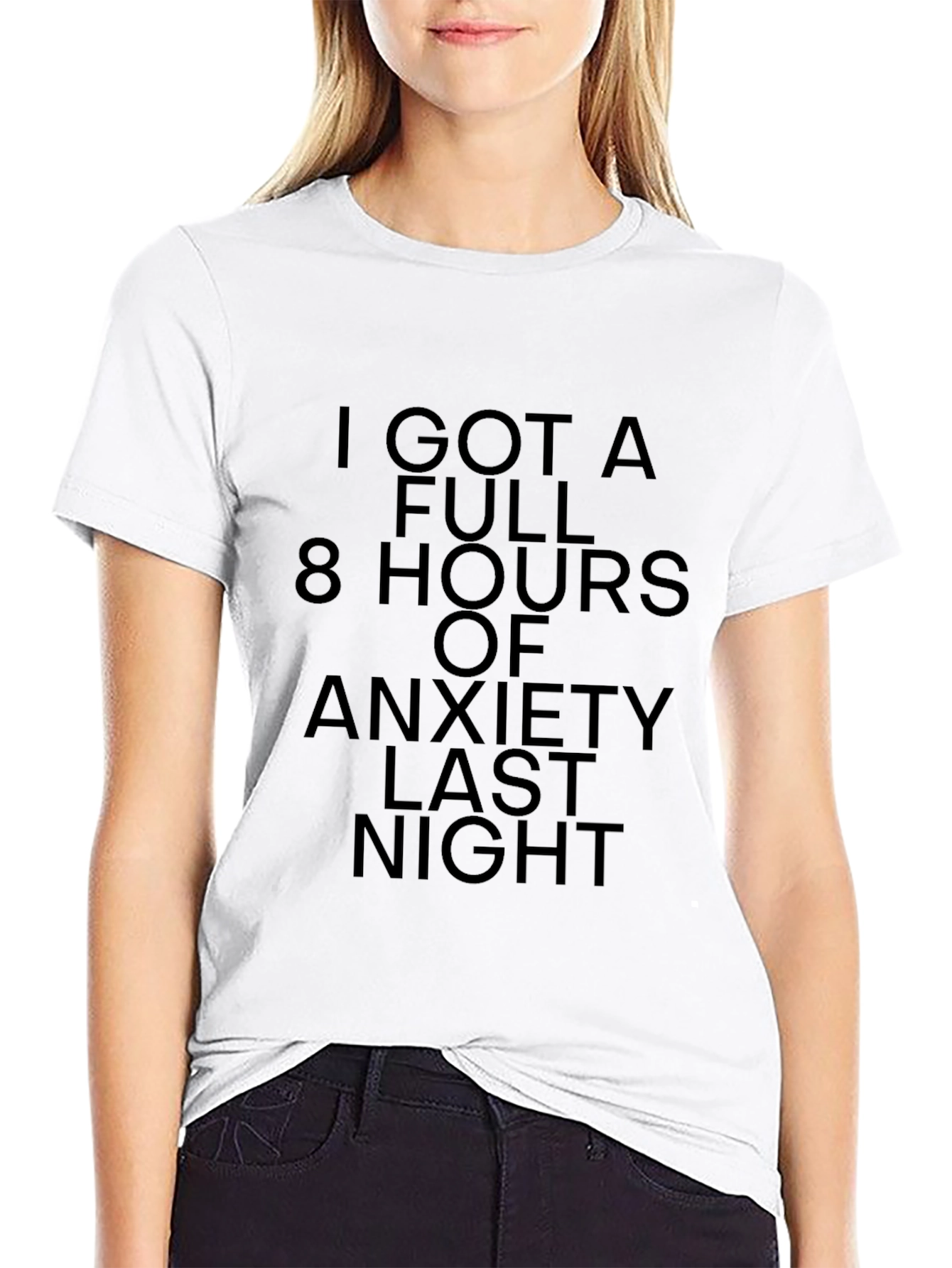 Anxiety Humor T-Shirt: 8 Hours of Worry