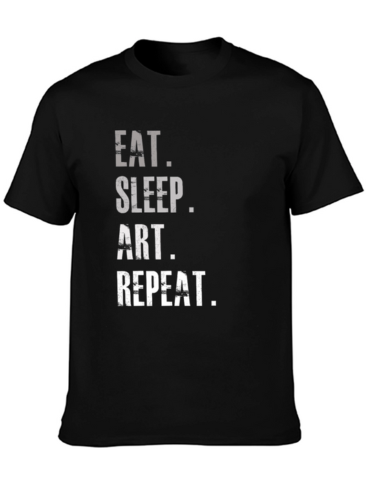 Eat Sleep Art Repeat T-Shirt - Artist Graphic Tee