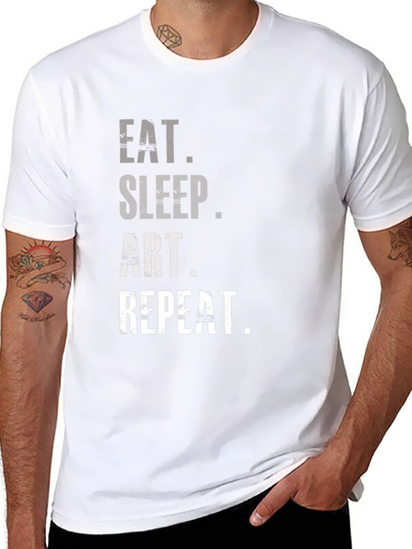 Eat Sleep Art Repeat T-Shirt - Artist Graphic Tee
