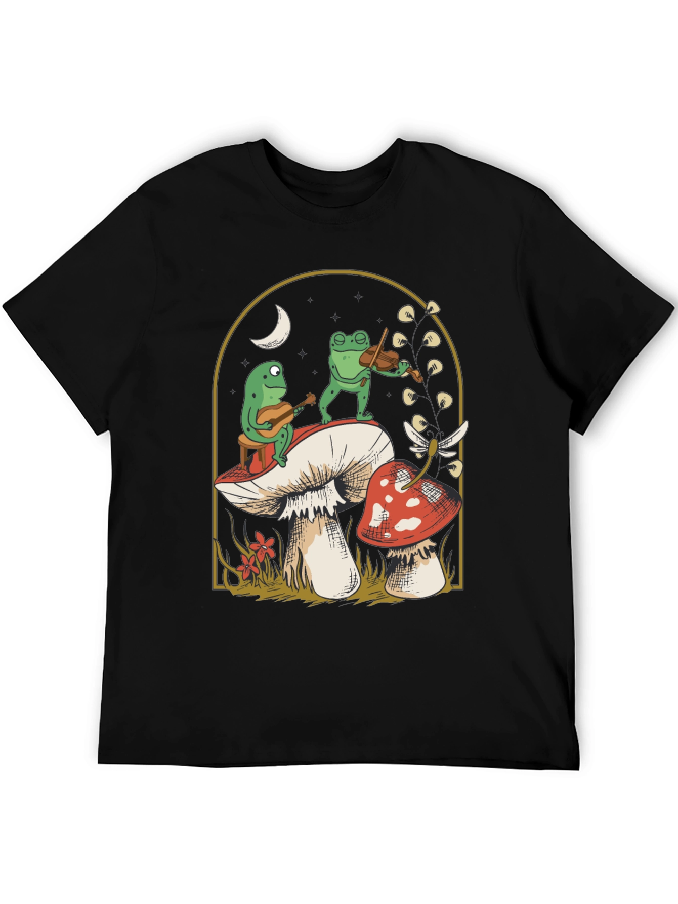 Frog Band Mushroom Graphic Tee