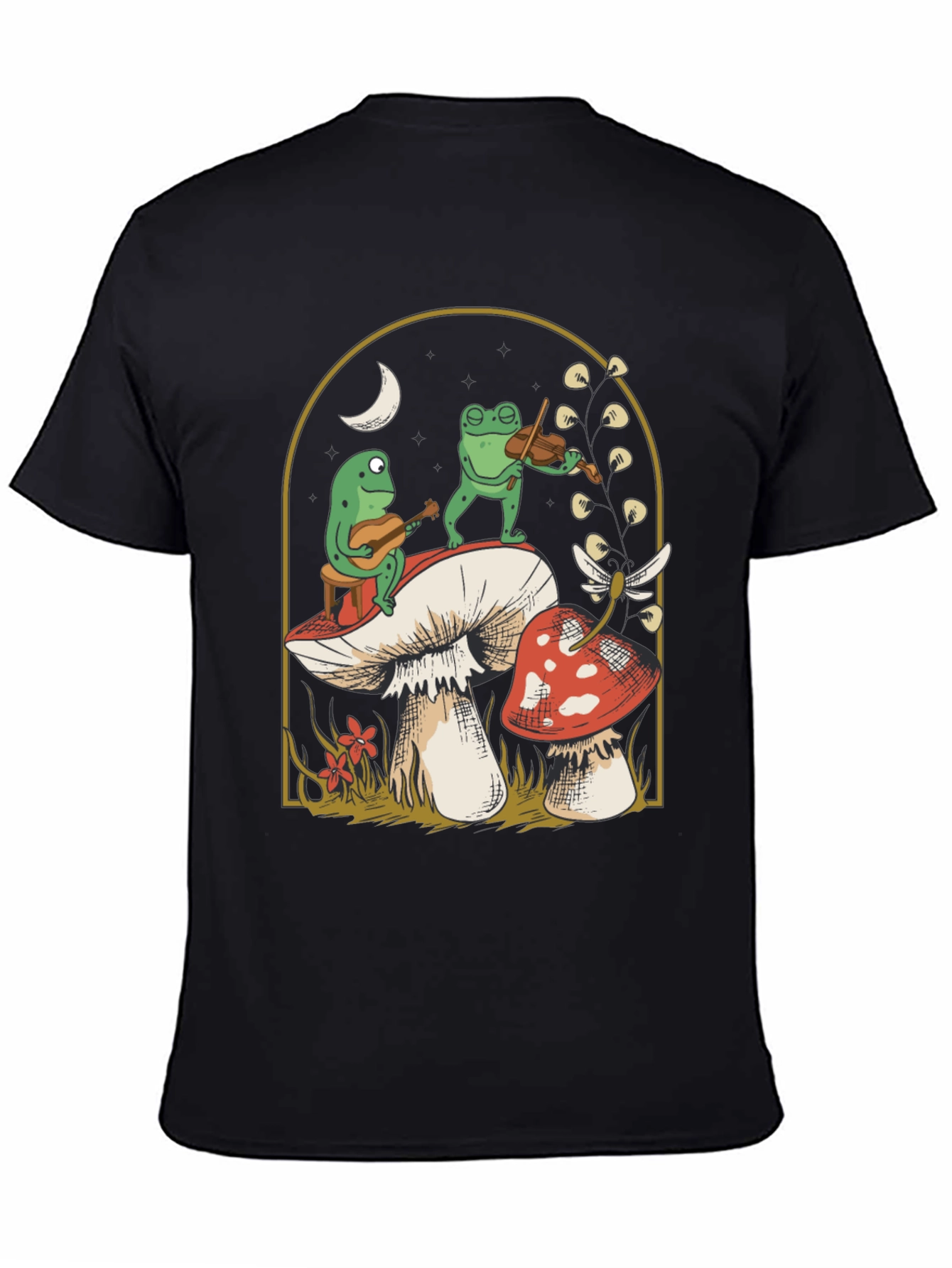 Frog Band Mushroom Graphic Tee
