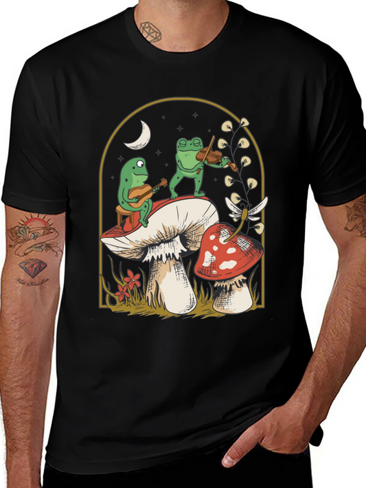 Frog Band Mushroom Graphic Tee