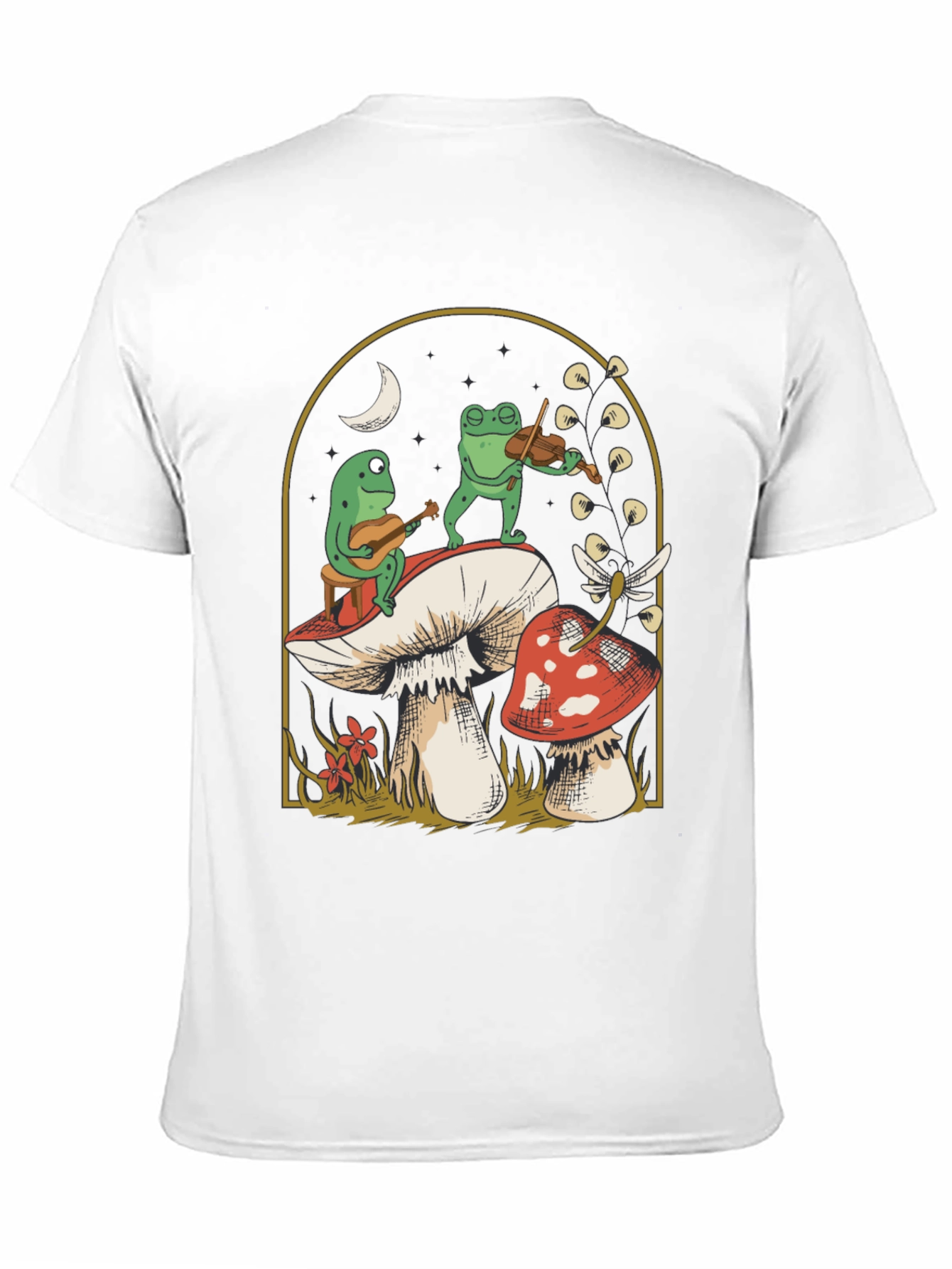 Frog Band Mushroom Graphic Tee