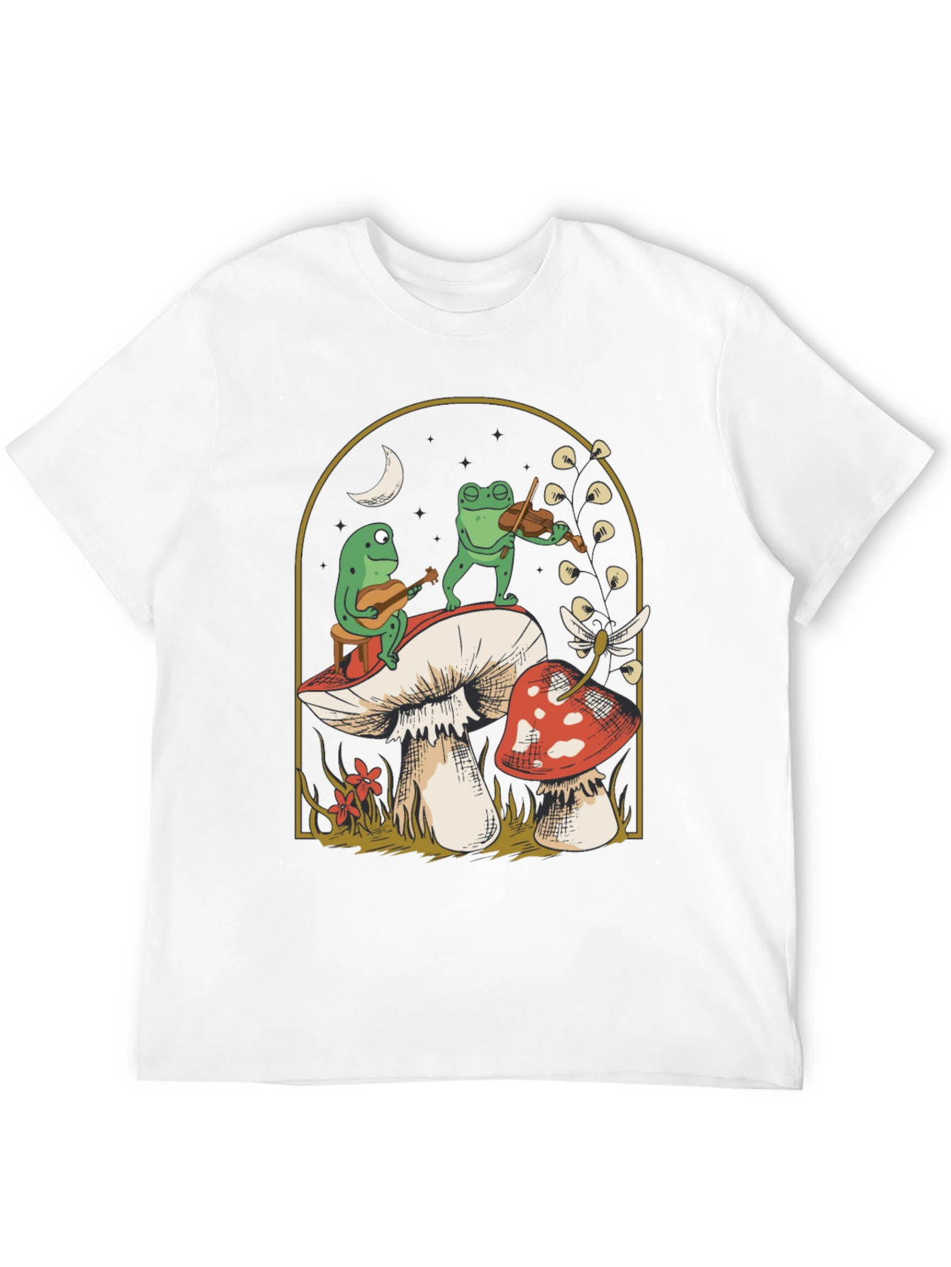 Frog Band Mushroom Graphic Tee