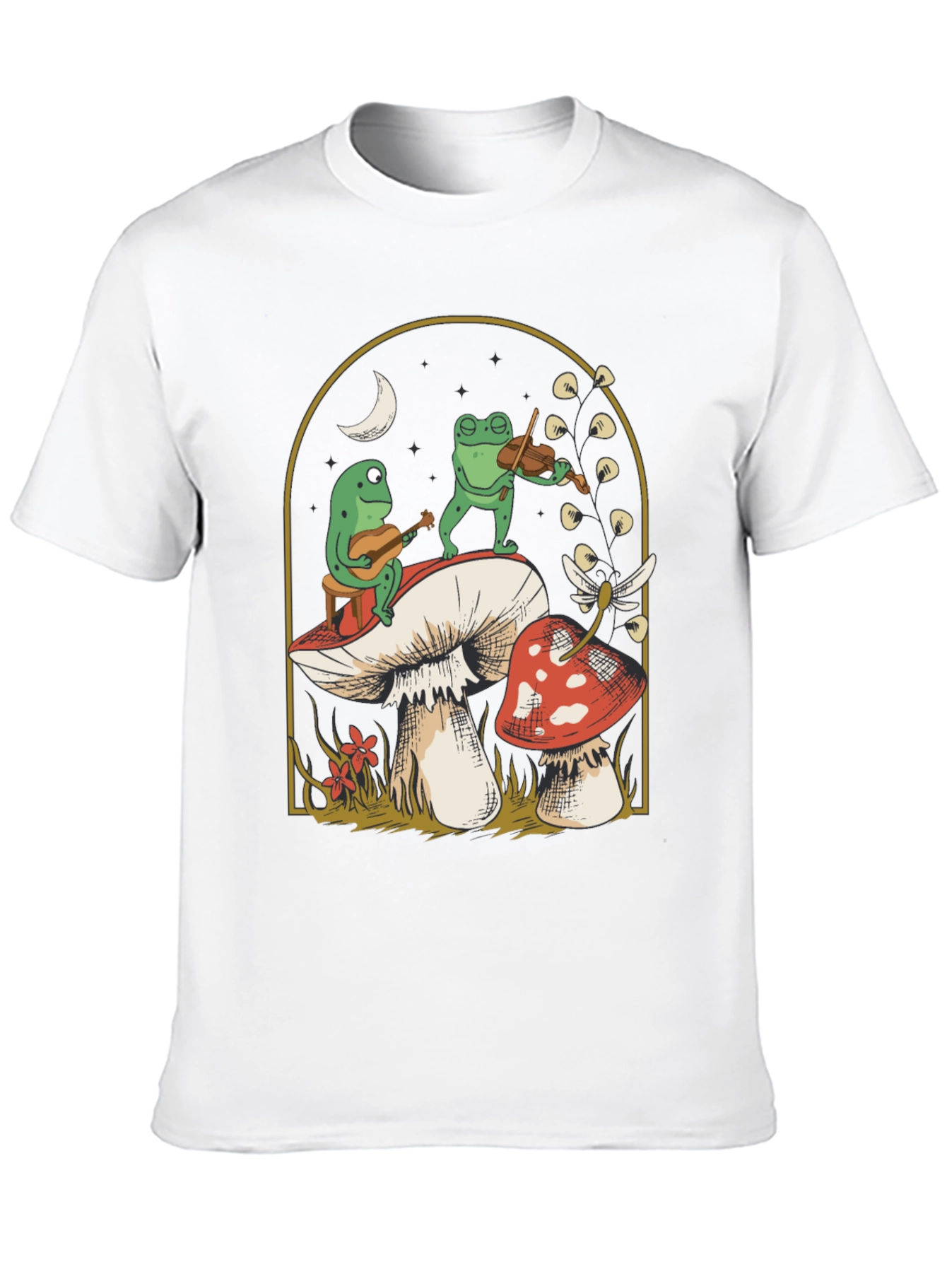 Frog Band Mushroom Graphic Tee