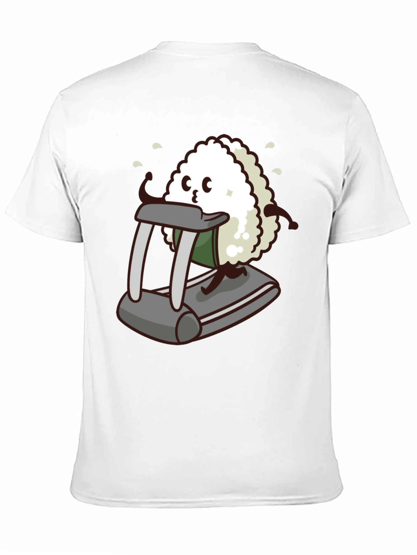 Funny Sushi Treadmill T-Shirt - Black