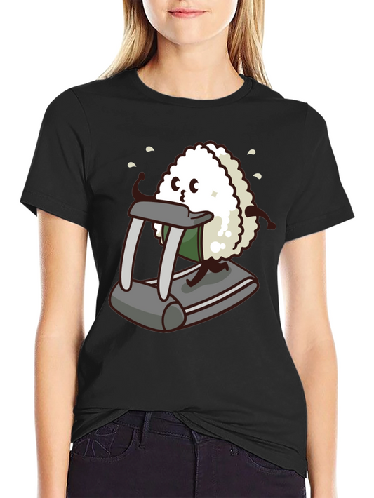 Funny Sushi Treadmill T-Shirt - Black