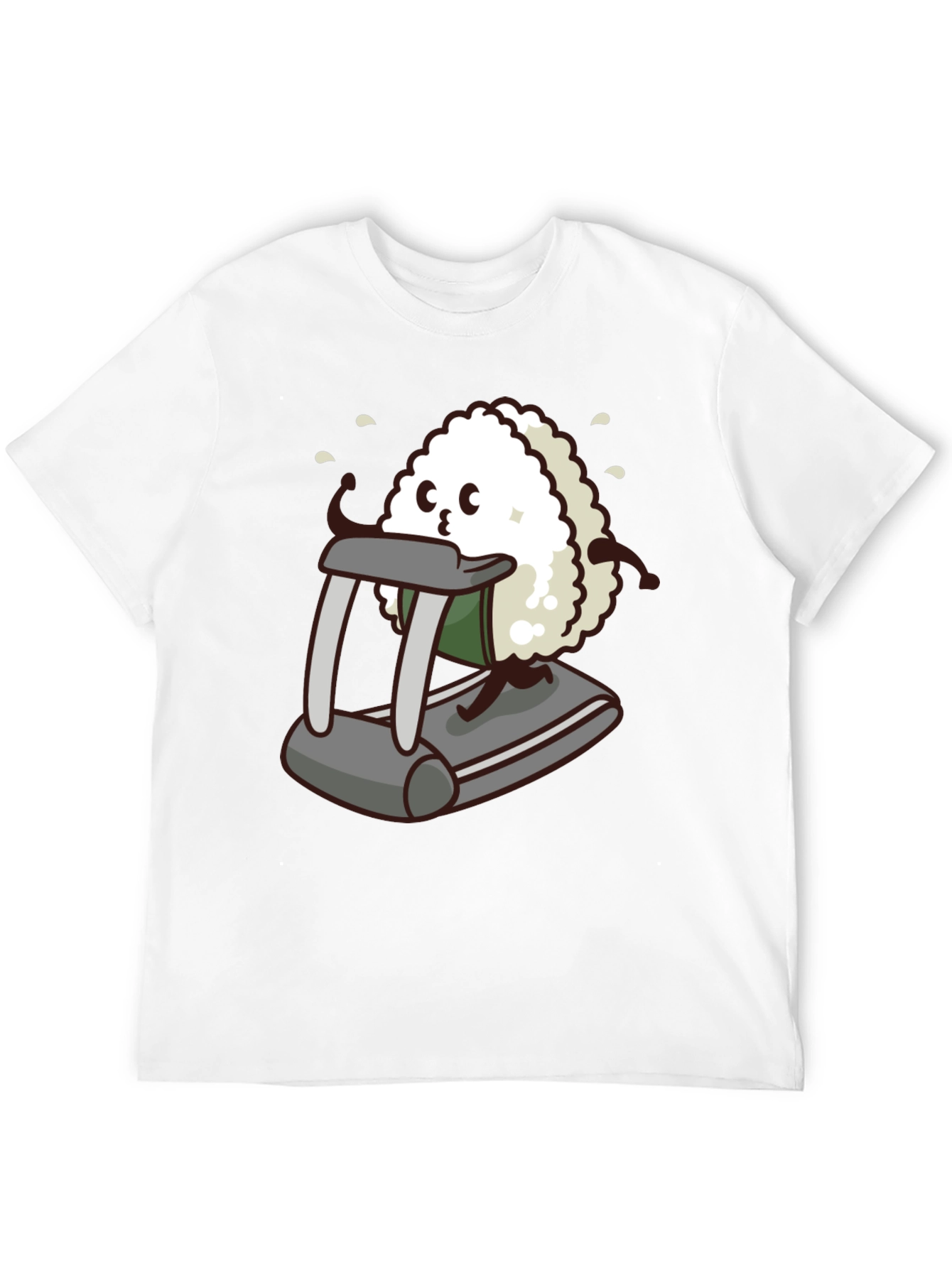Funny Sushi Treadmill T-Shirt - Black