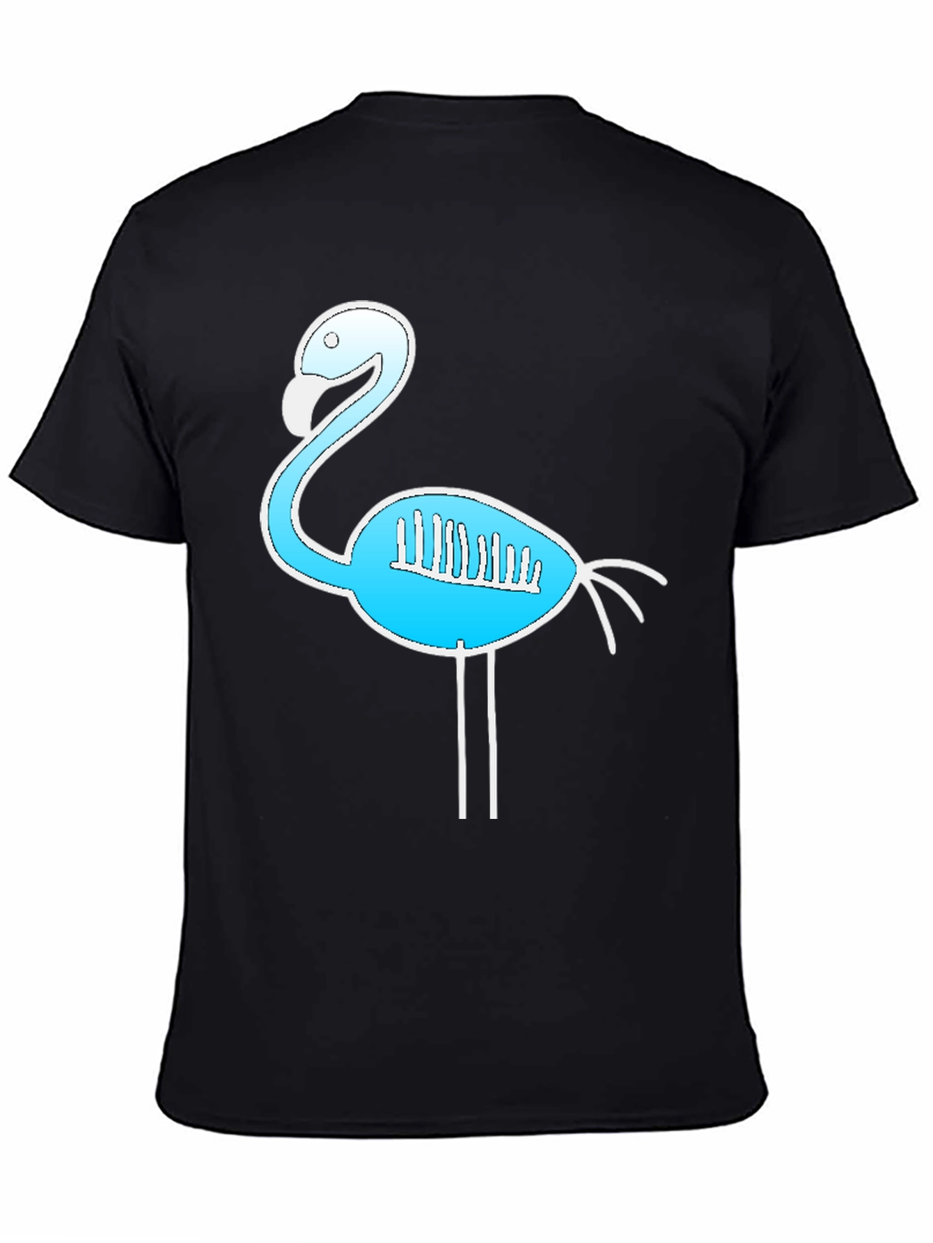 Flamingo Skeleton Black T-Shirt