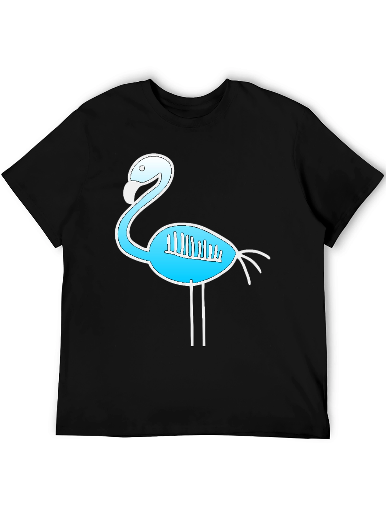 Flamingo Skeleton Black T-Shirt