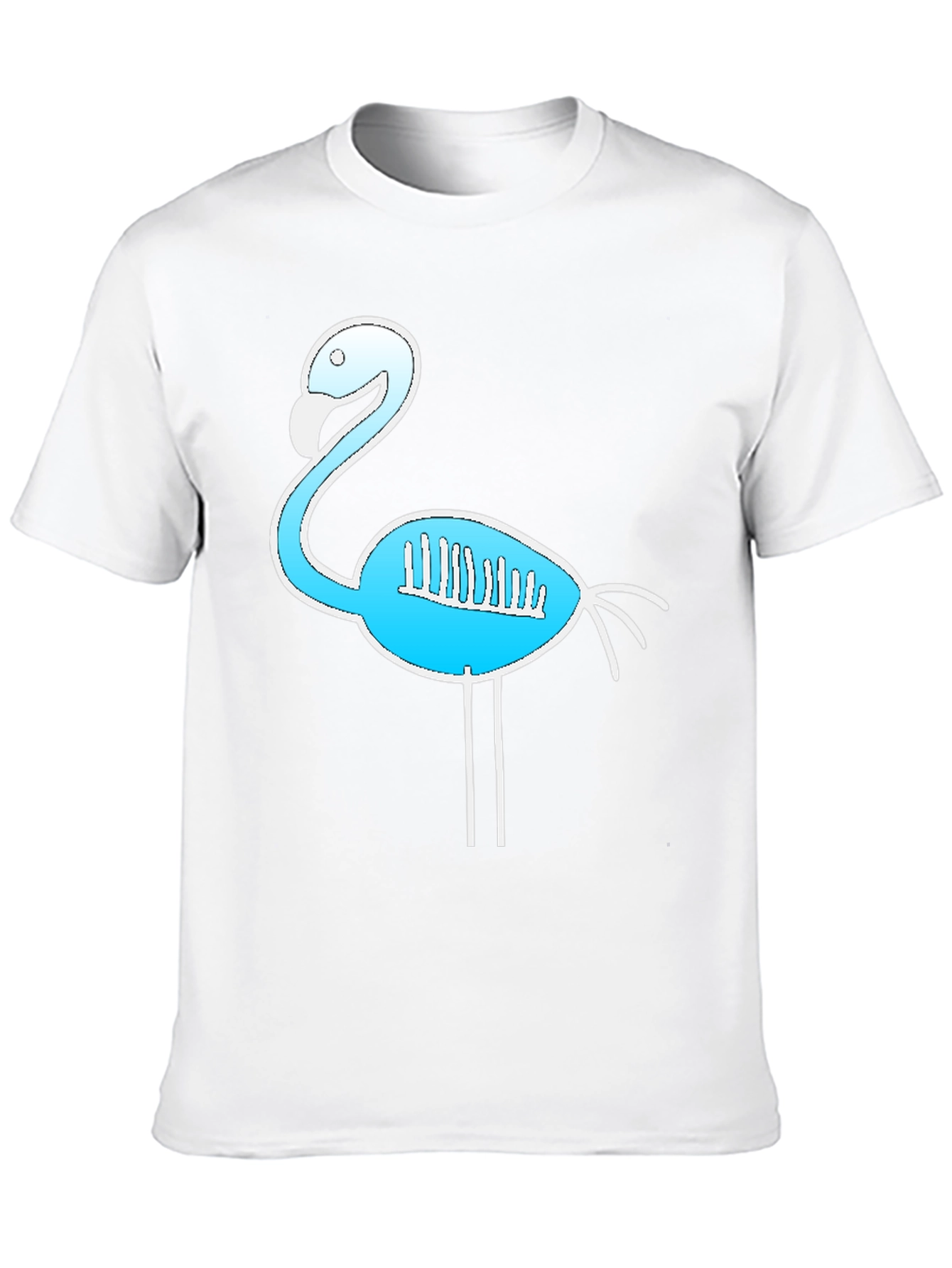 Flamingo Skeleton Black T-Shirt