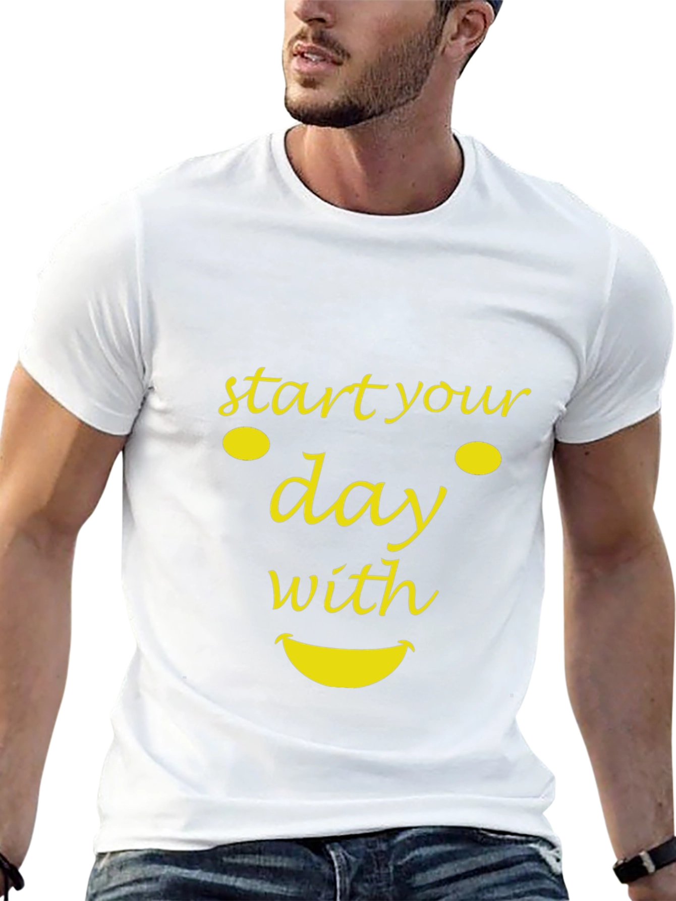 Start Your Day With a Smile T-Shirt - Black