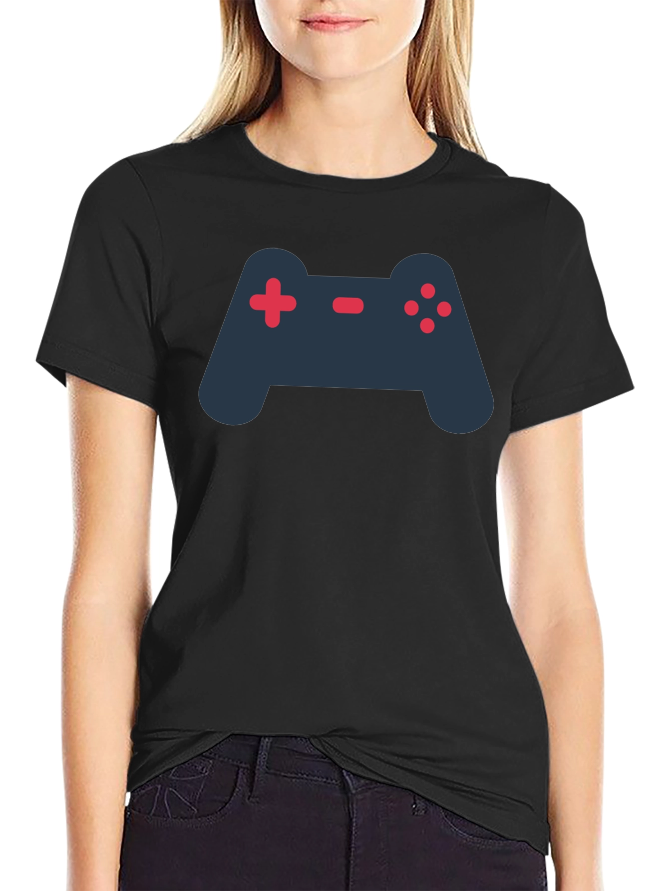 Gamer T-Shirt - Black with Controller Graphic