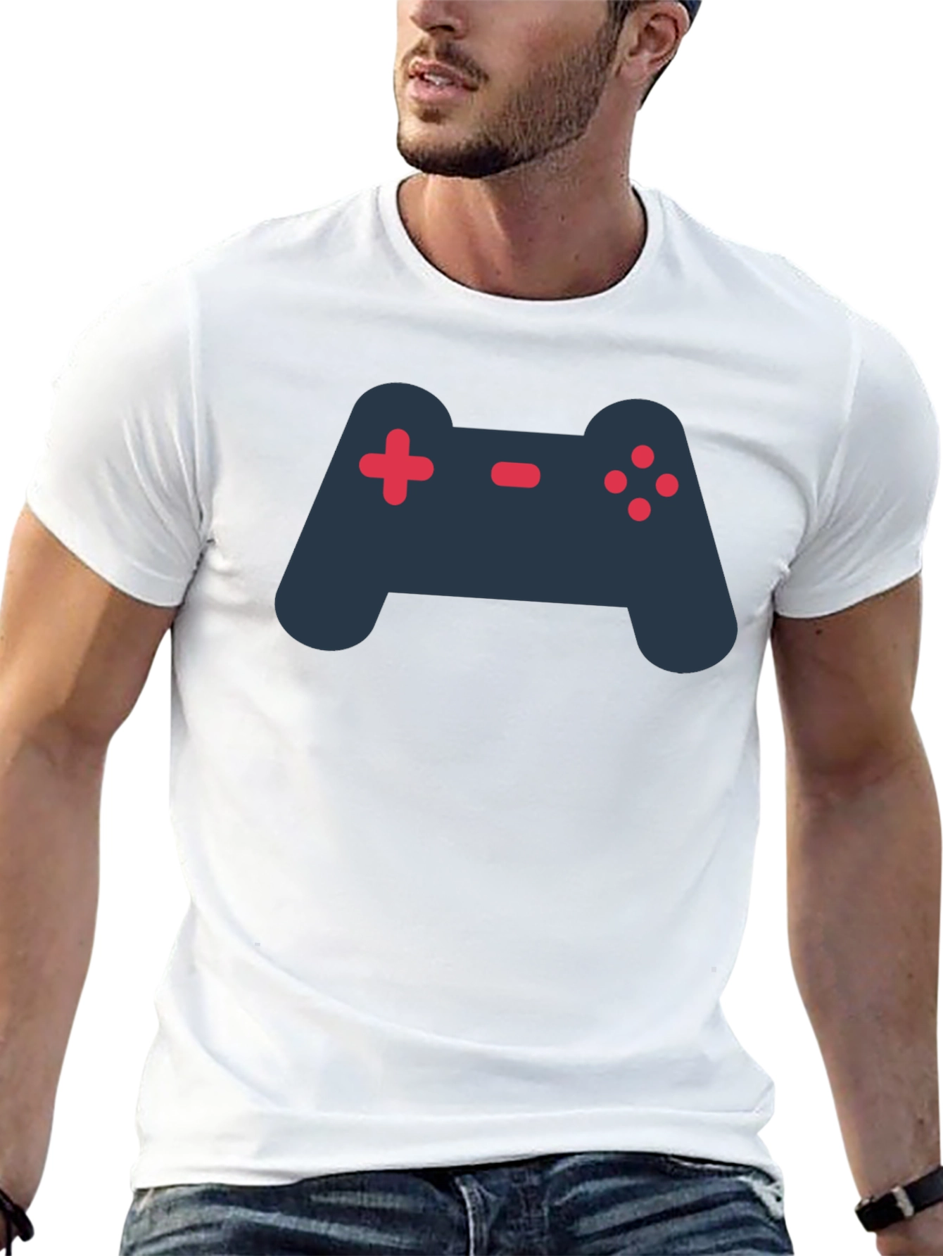 Gamer T-Shirt - Black with Controller Graphic