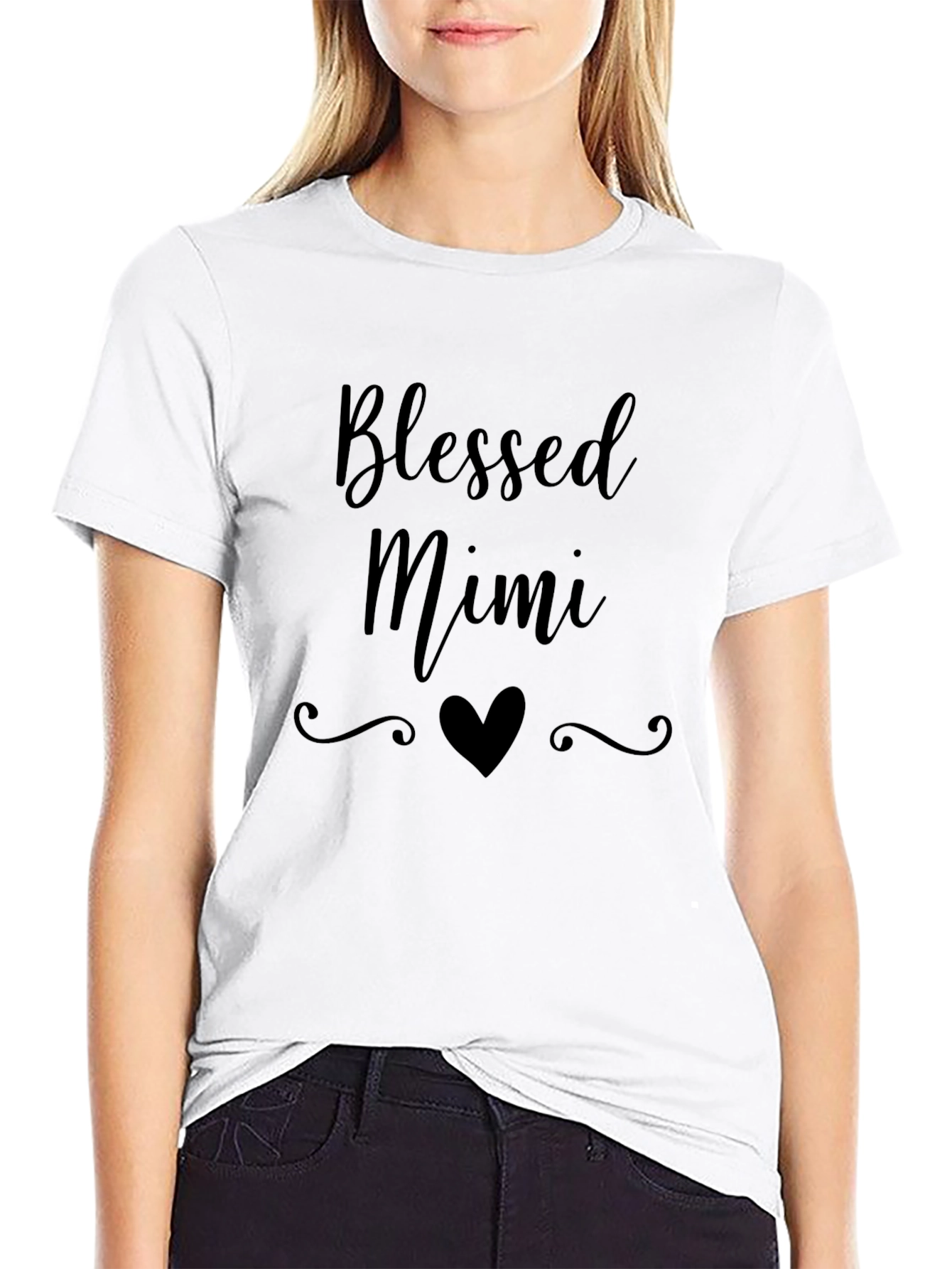 Blessed Mimi T-Shirt - Heart Design