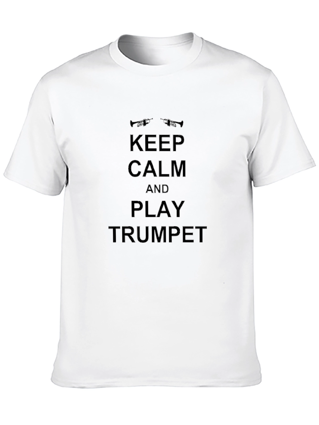 Keep Calm & Play Trumpet Black T-Shirt