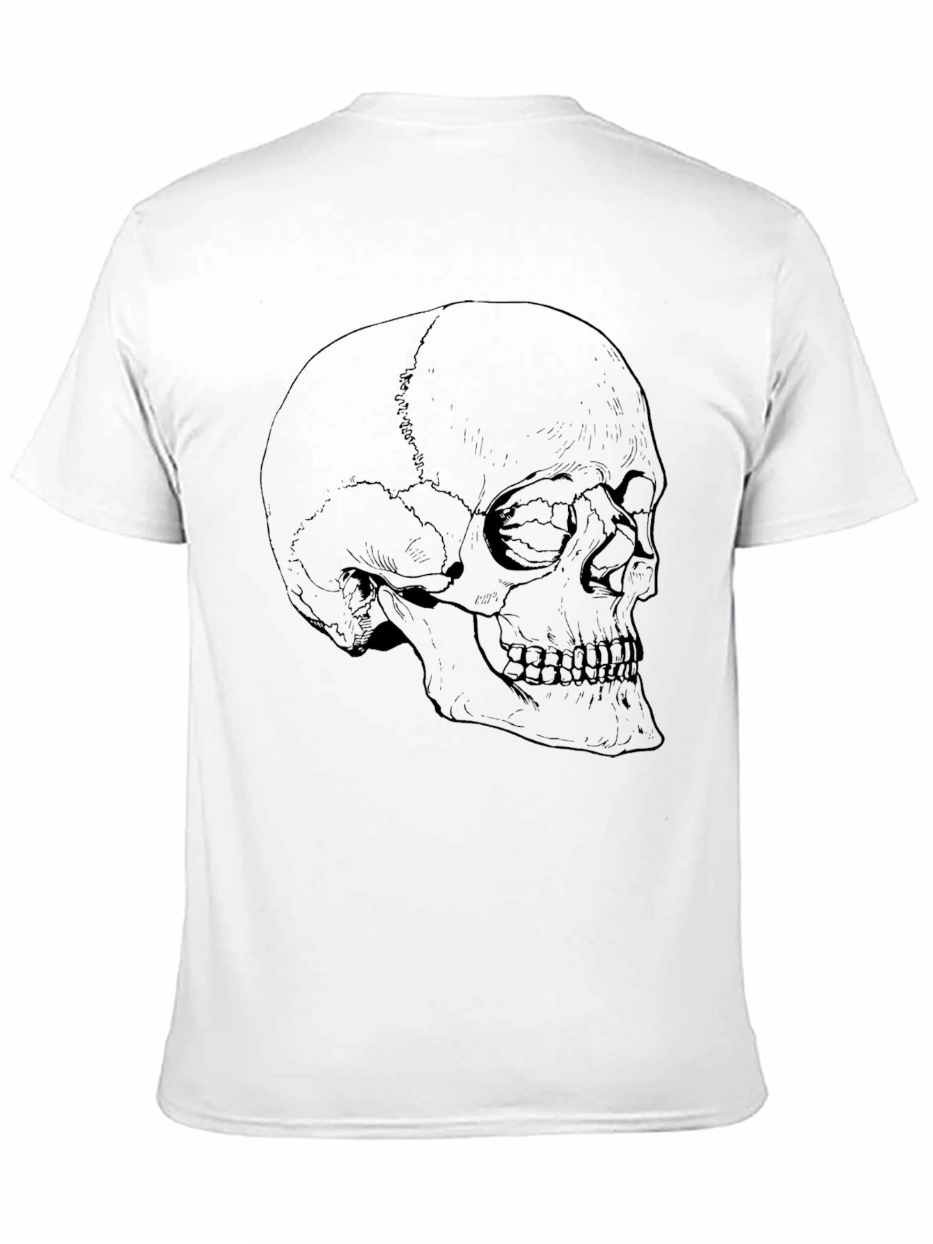 Skull Graphic Tee - Black Cotton T-Shirt