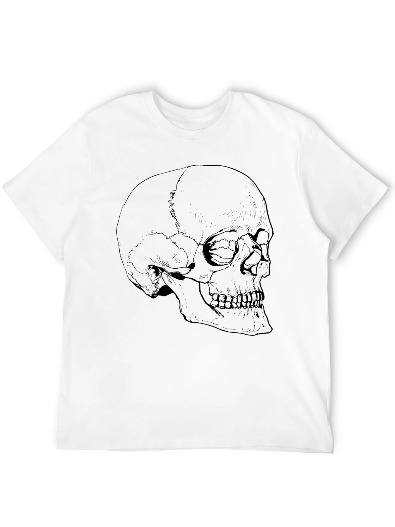 Skull Graphic Tee - Black Cotton T-Shirt