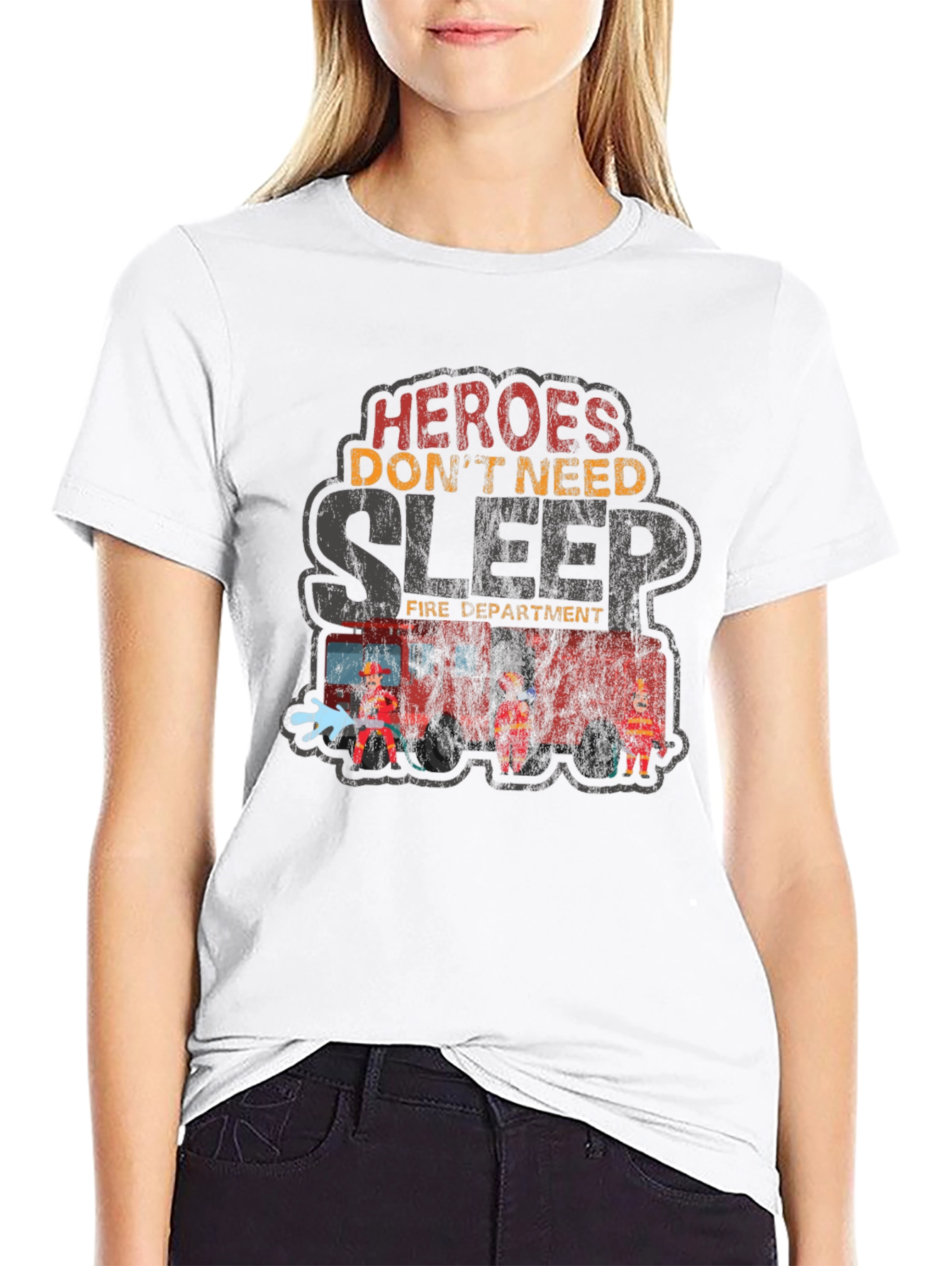 Heroes Dont Need Sleep Firefighter T-Shirt