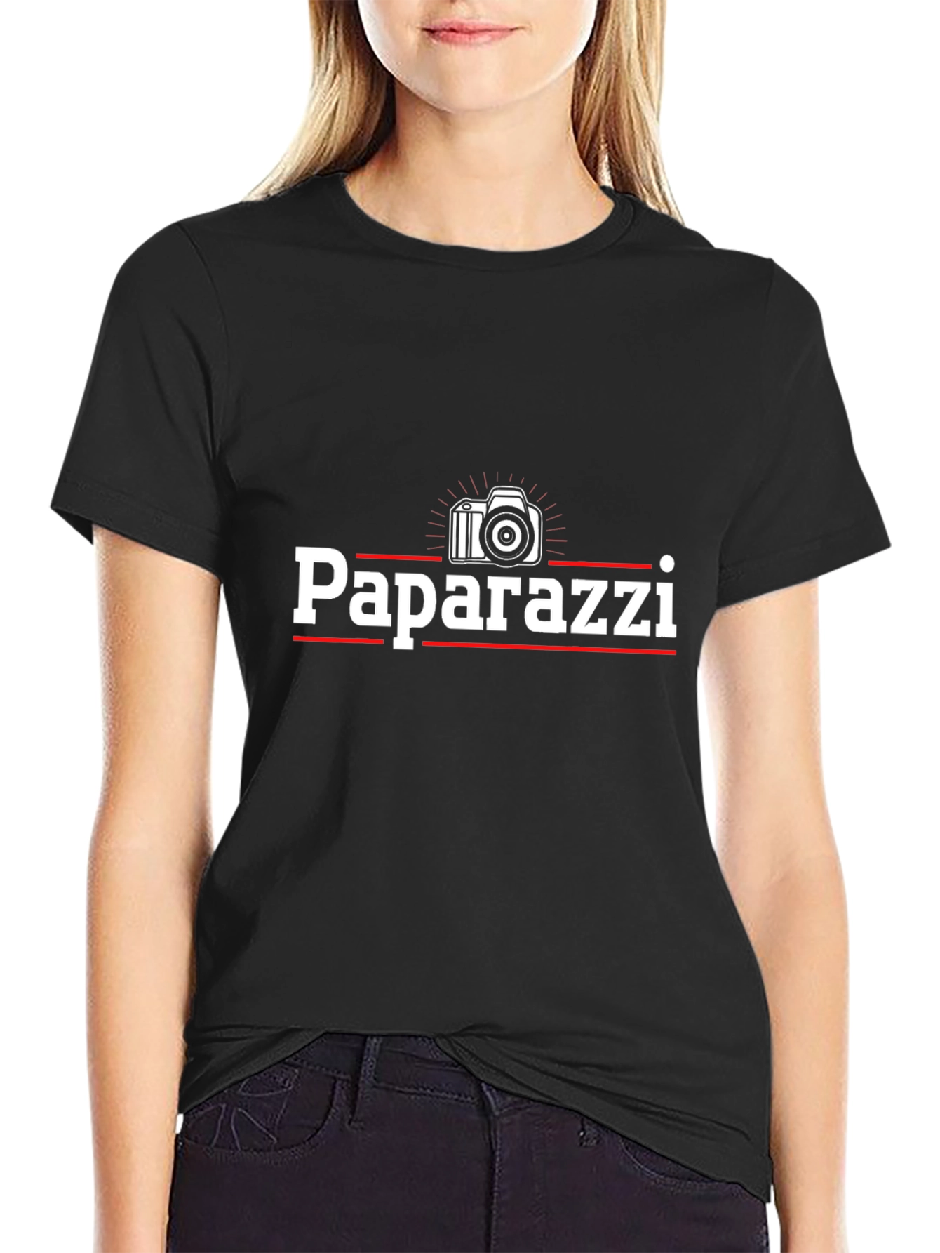 Paparazzi Camera Graphic Black T-Shirt