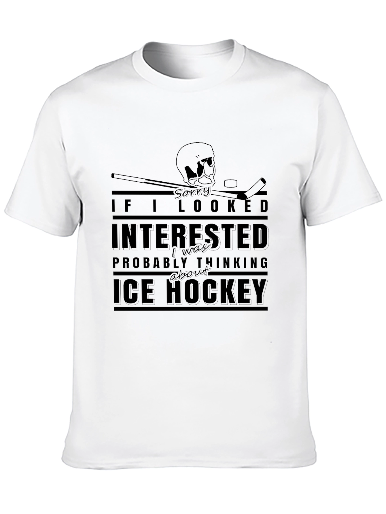 Ice Hockey Graphic Tee - Funny Sports T-Shirt