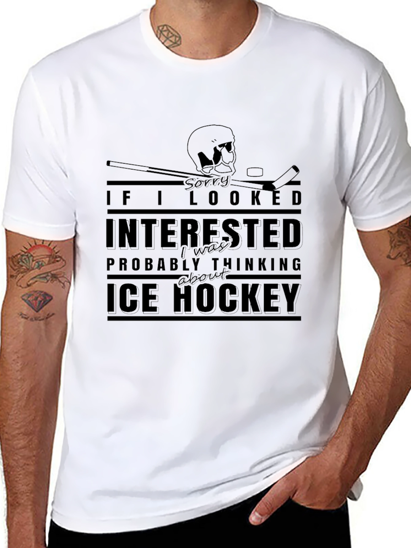 Ice Hockey Graphic Tee - Funny Sports T-Shirt