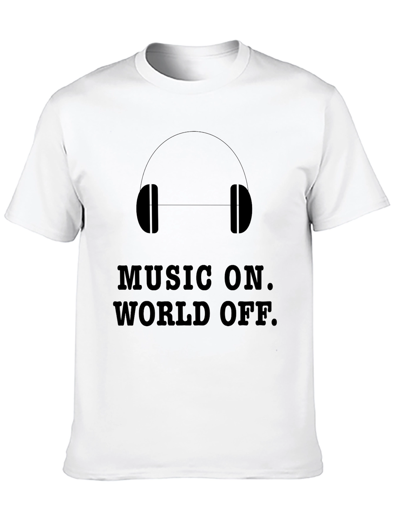 Music On World Off Graphic Print T-Shirt