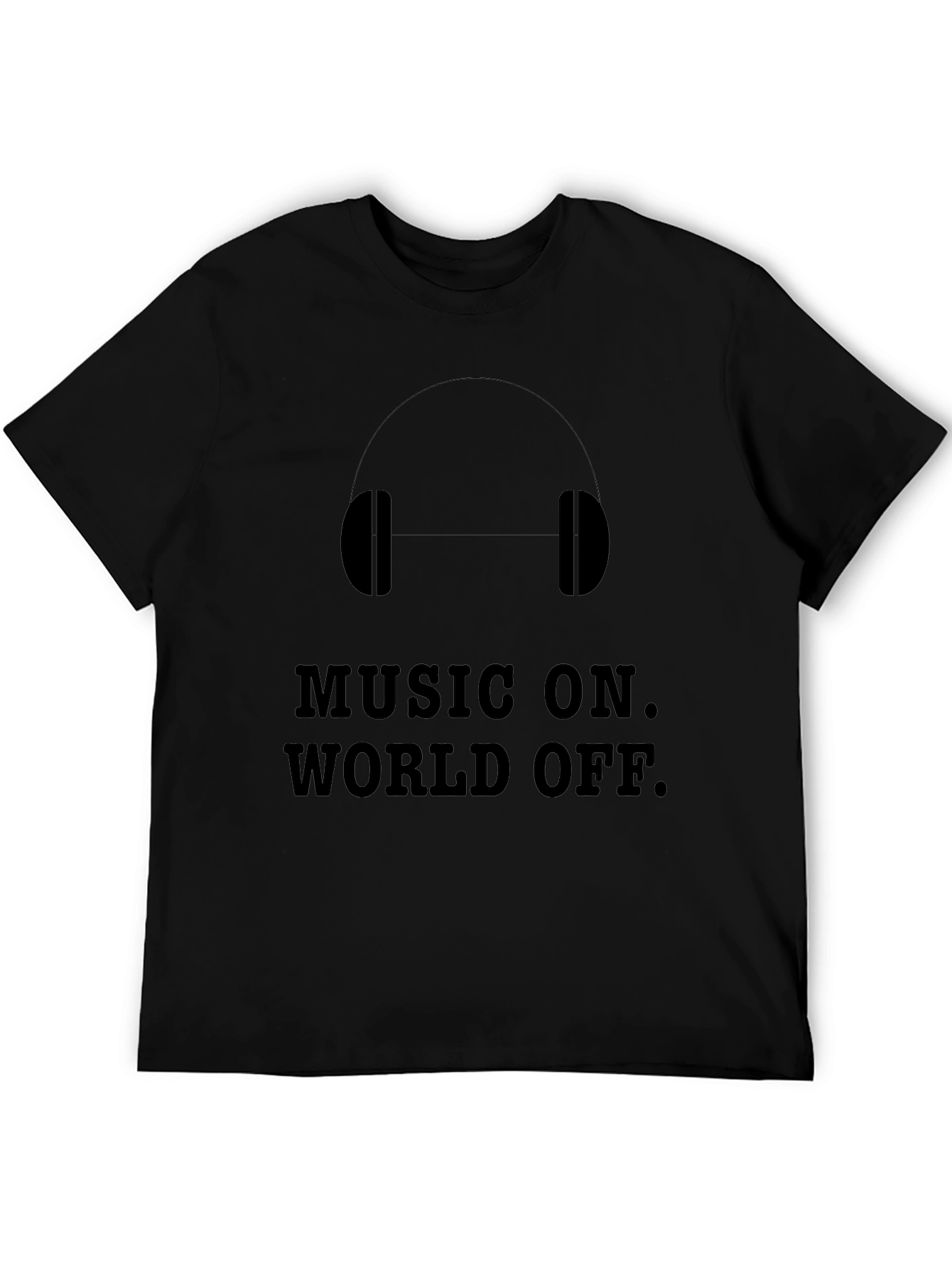 Music On World Off Graphic Print T-Shirt