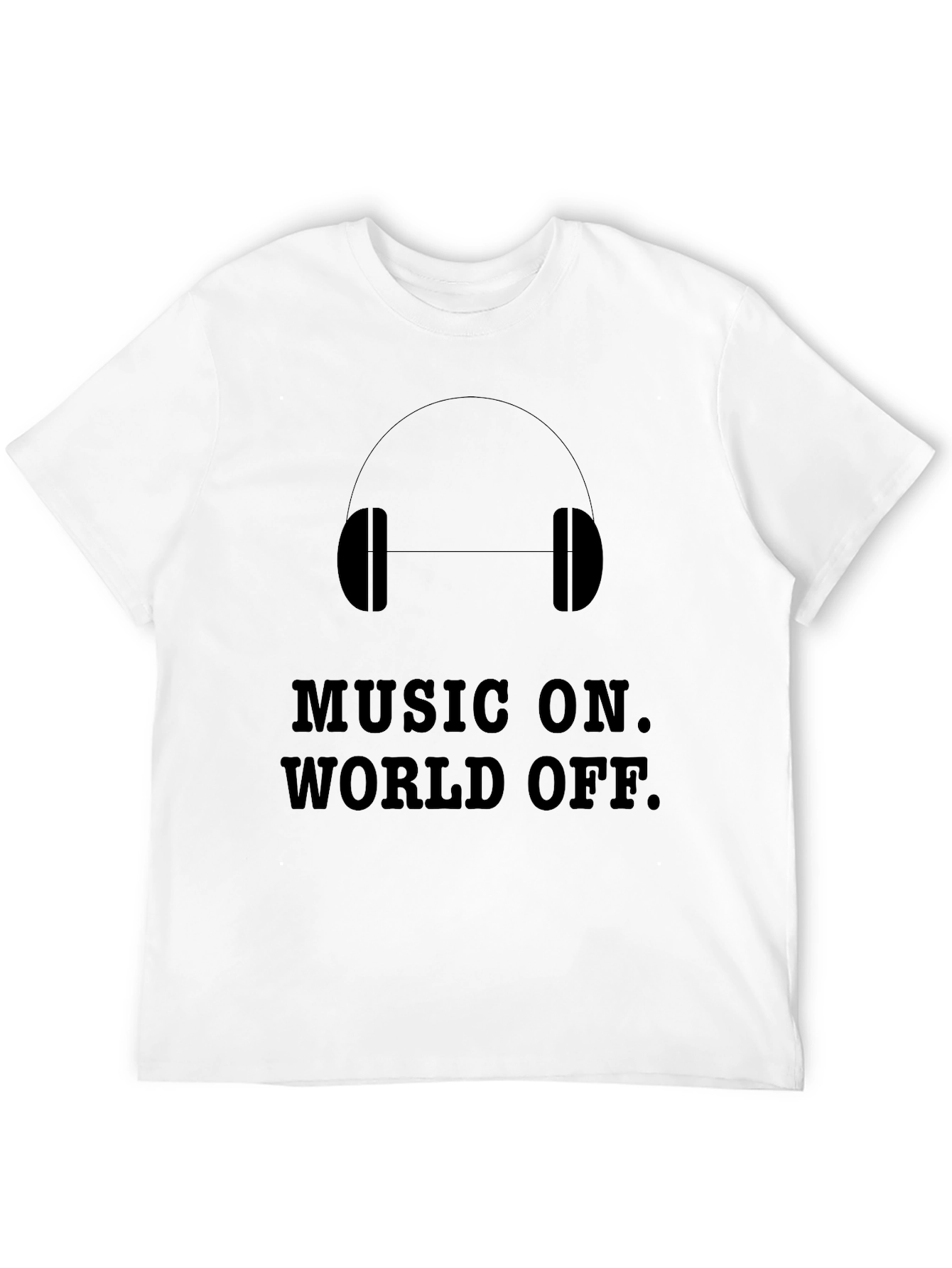 Music On World Off Graphic Print T-Shirt