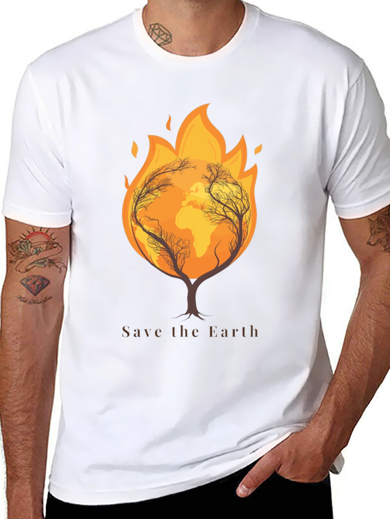 Save the Earth Graphic Tee - Climate Change Awareness