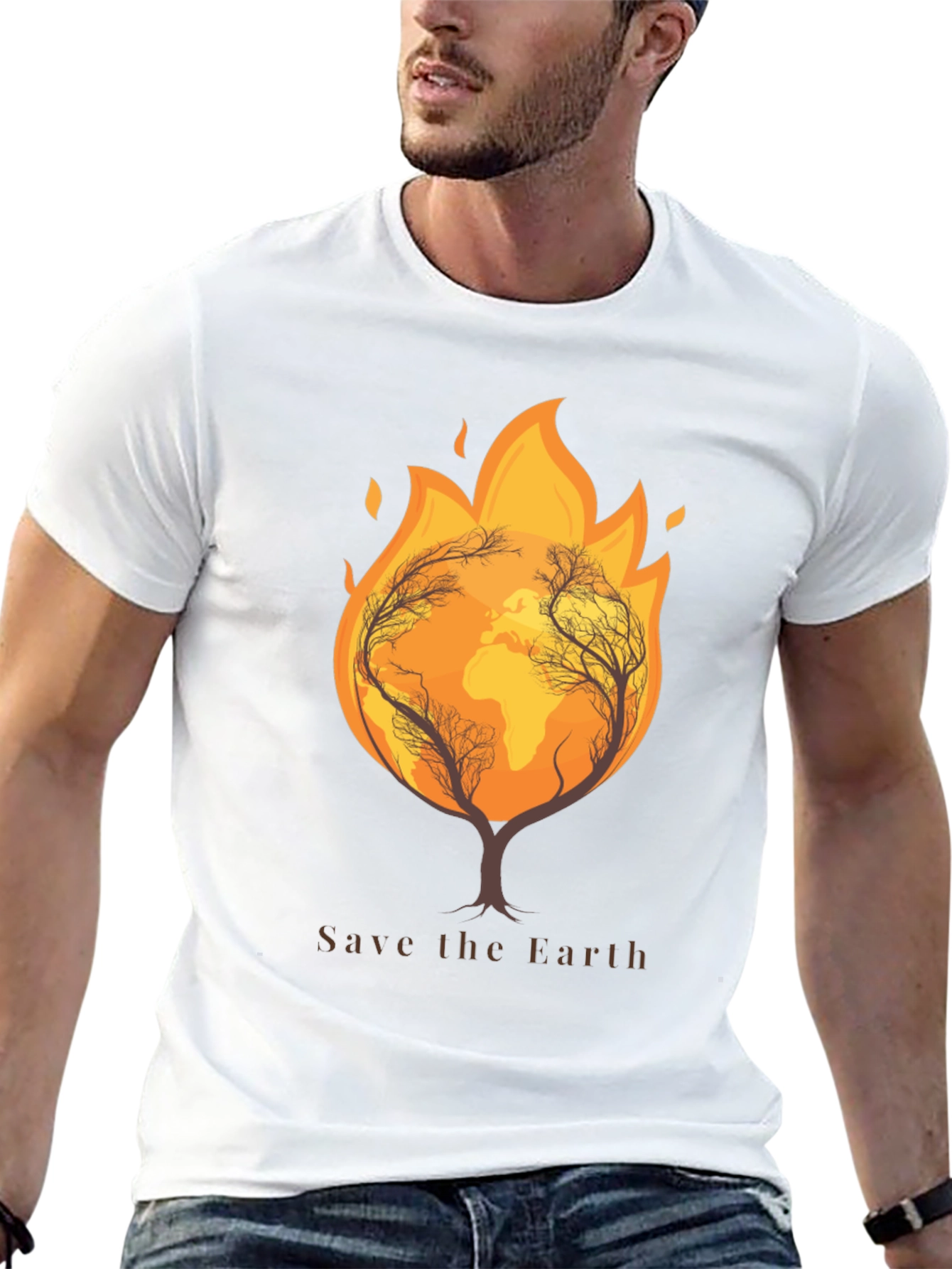 Save the Earth Graphic Tee - Climate Change Awareness