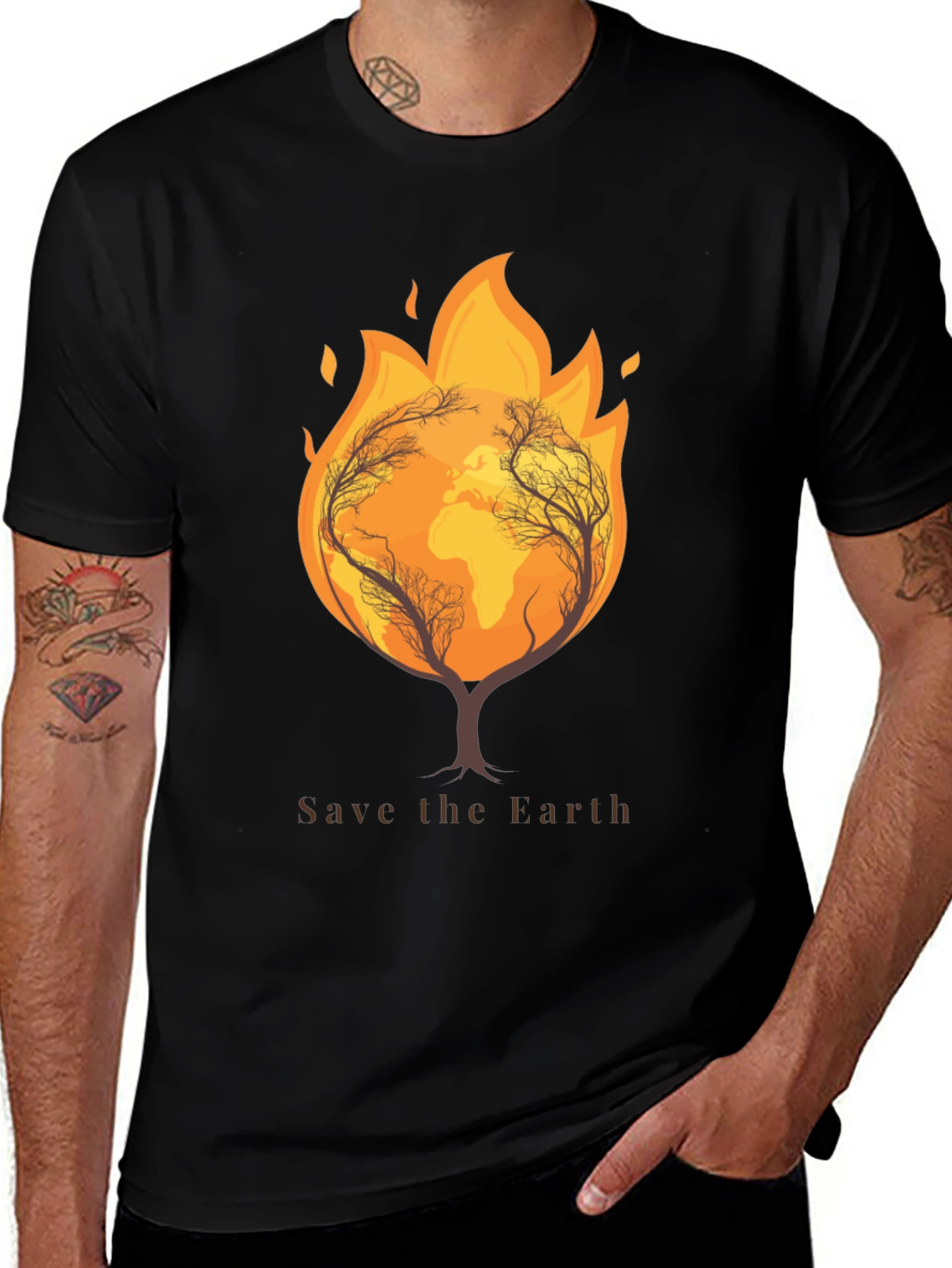 Save the Earth Graphic Tee - Climate Change Awareness