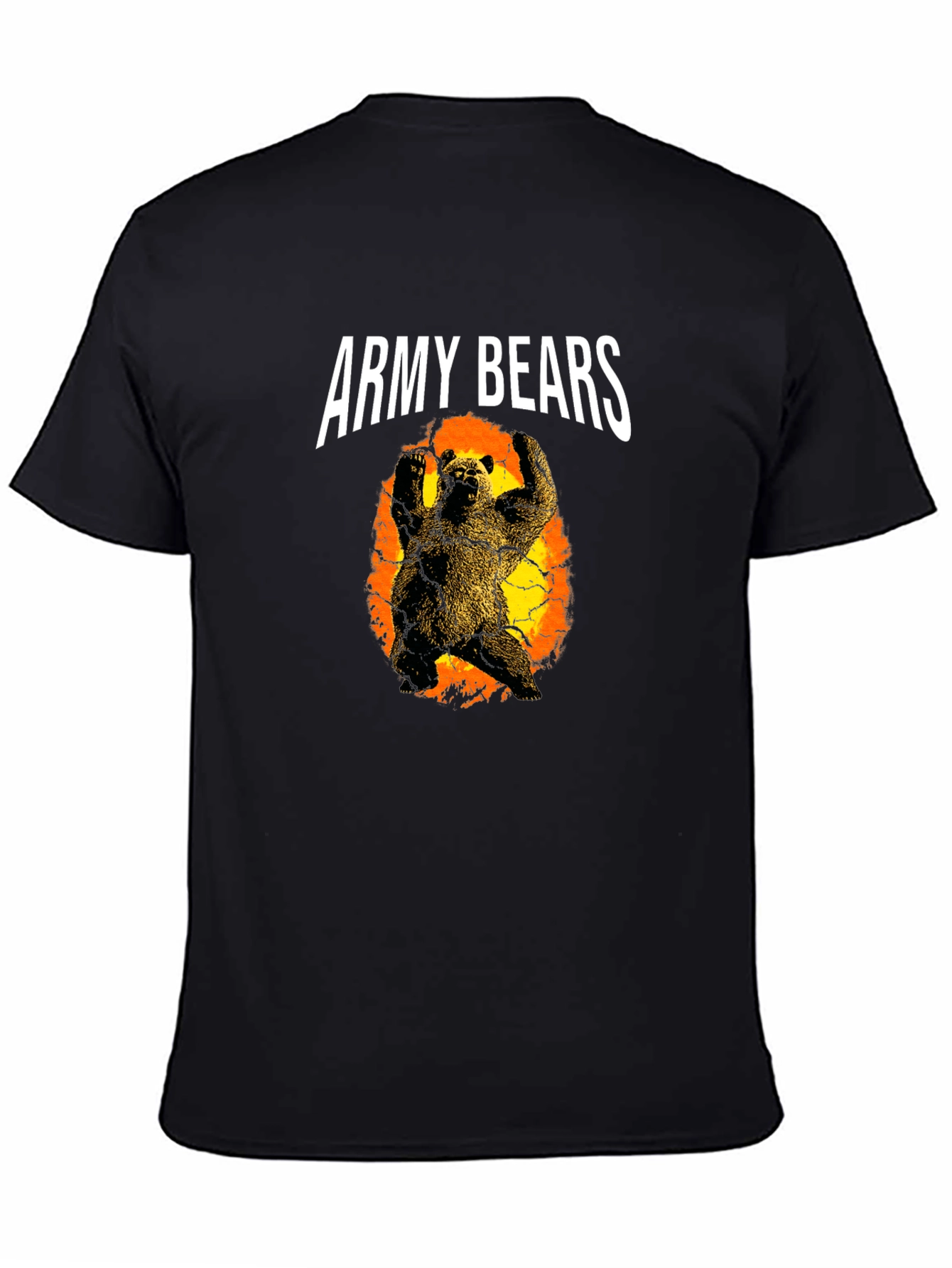 Army Bears Graphic T-Shirt - Black