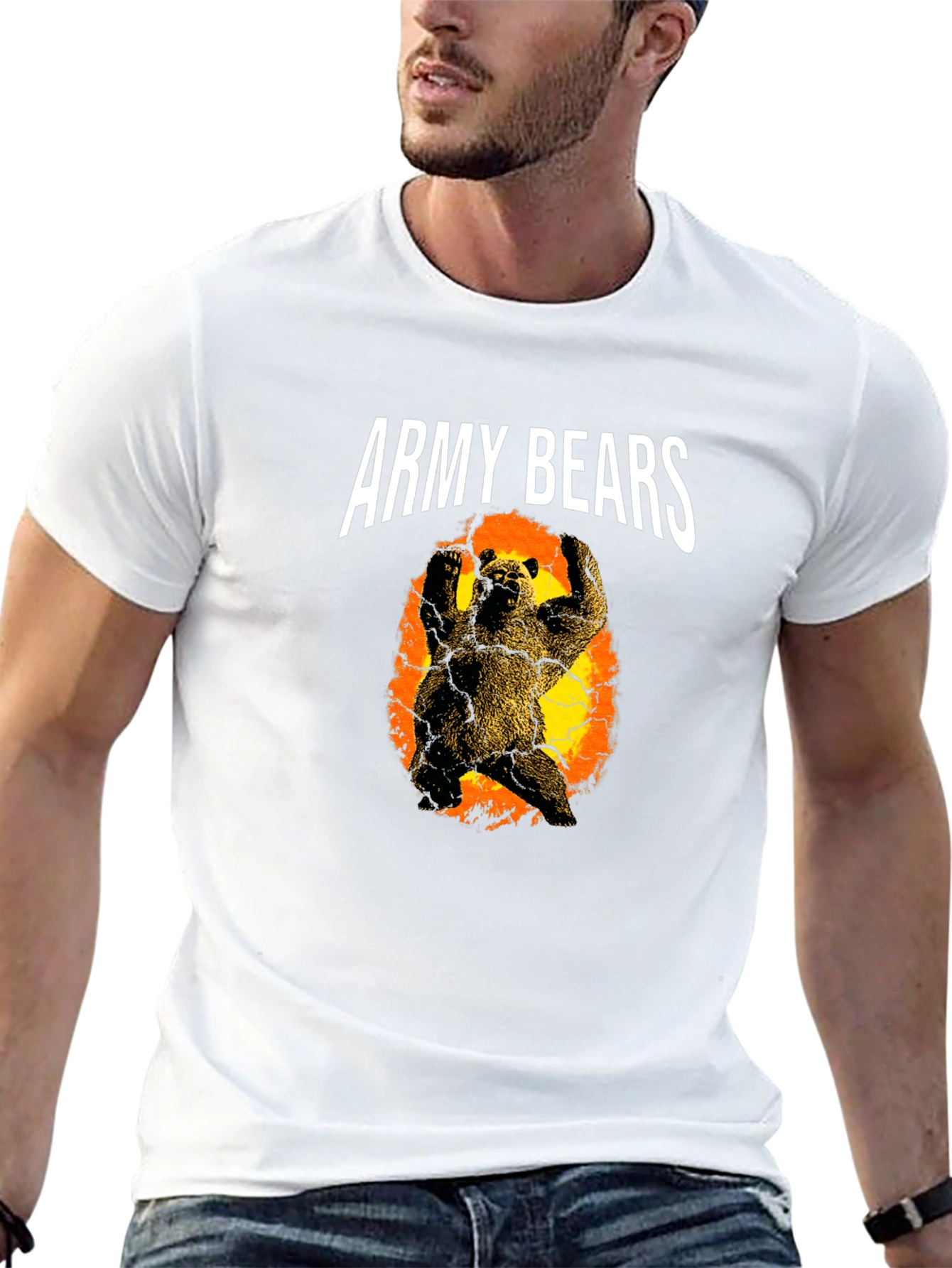 Army Bears Graphic T-Shirt - Black