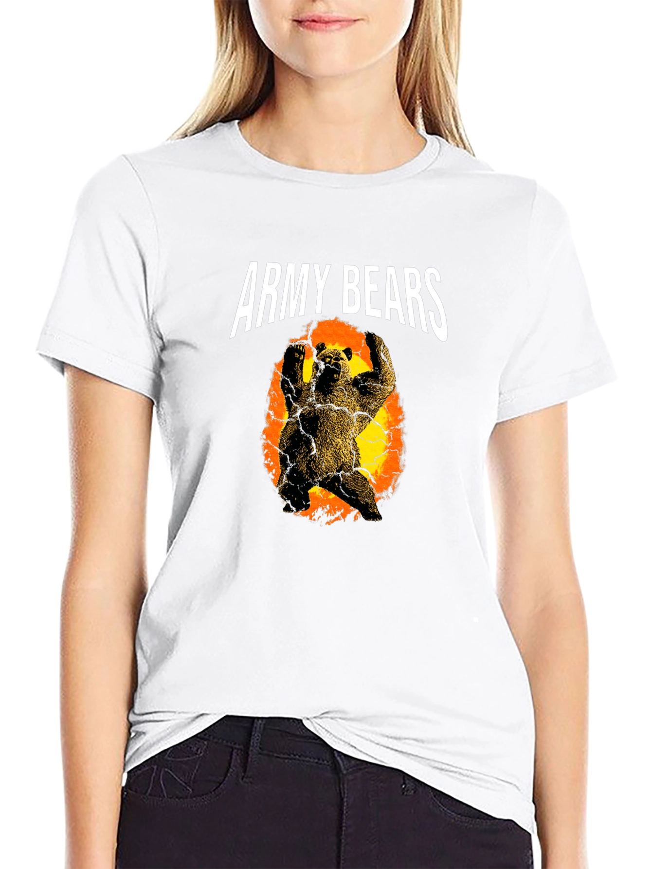 Army Bears Graphic T-Shirt - Black