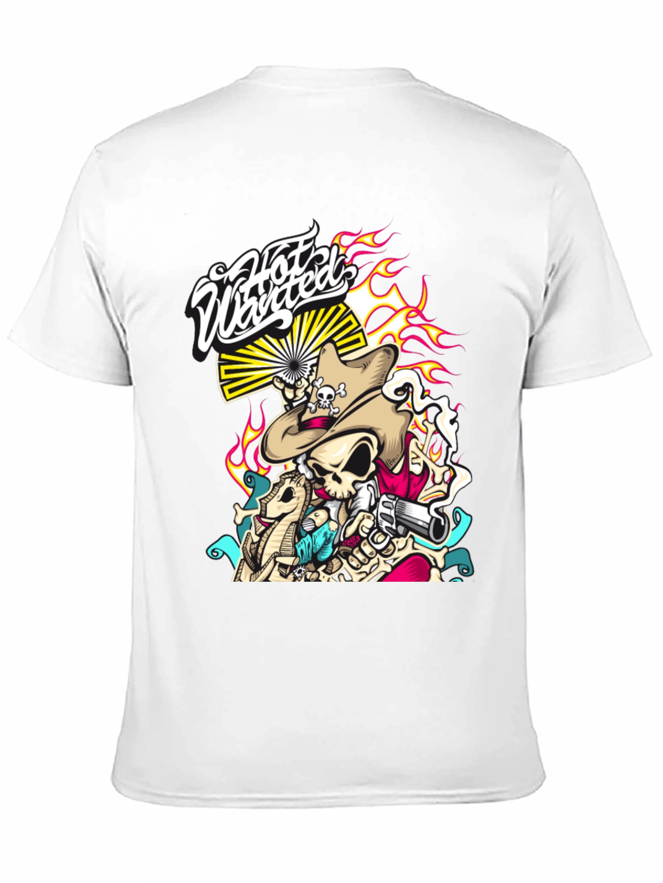 Hot Wanted Graphic Print Black T-Shirt