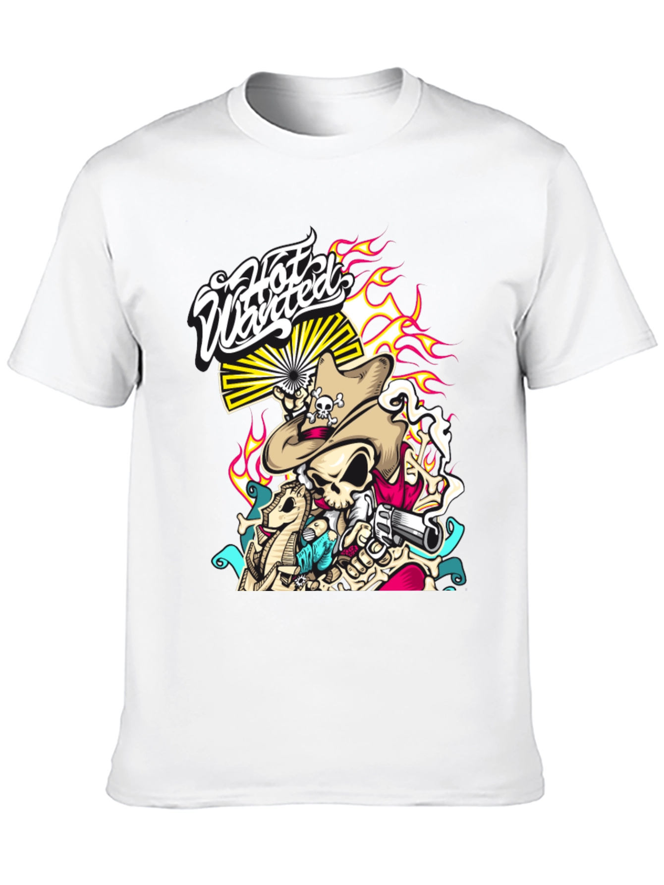 Hot Wanted Graphic Print Black T-Shirt