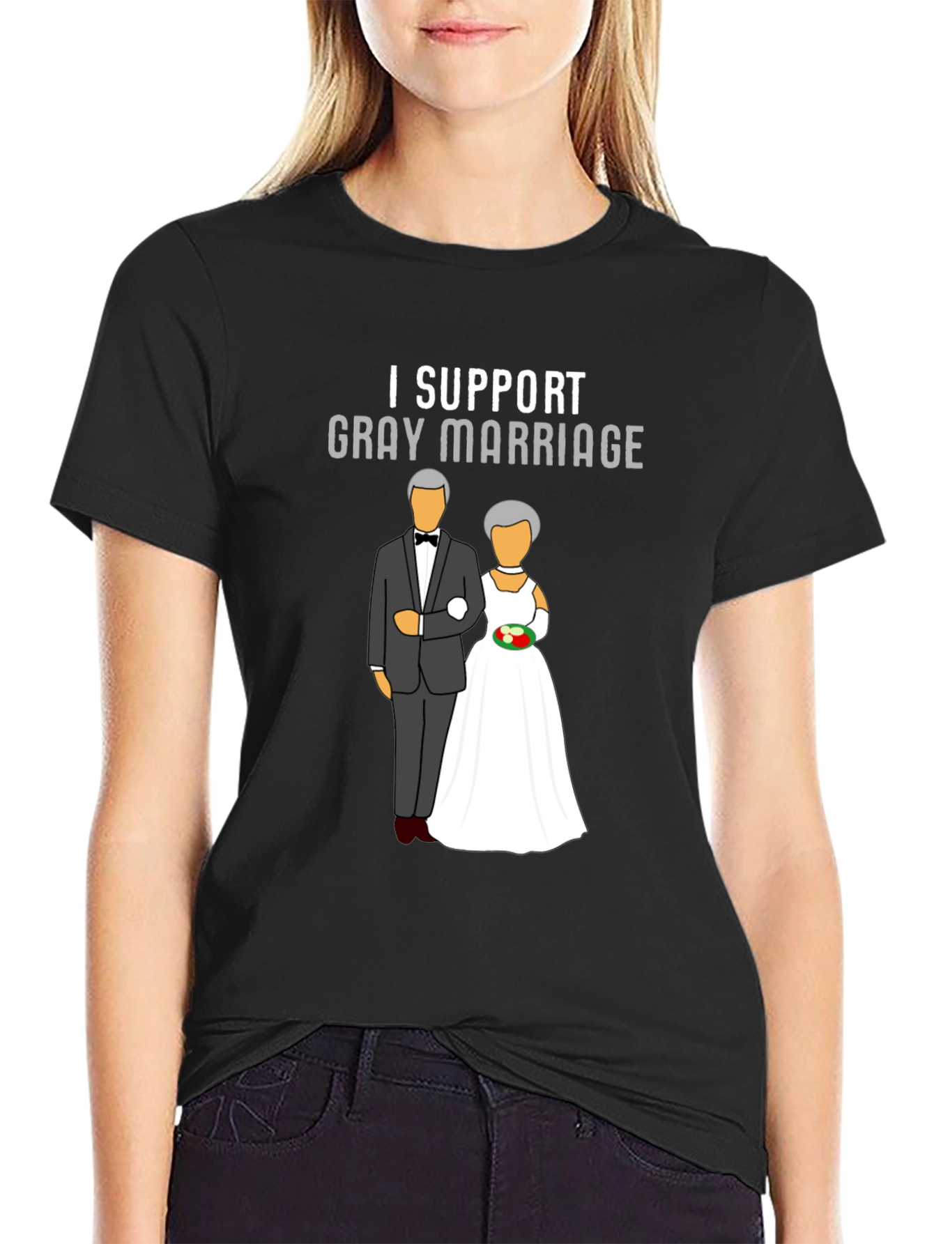 I Support Gray Marriage Graphic T-Shirt