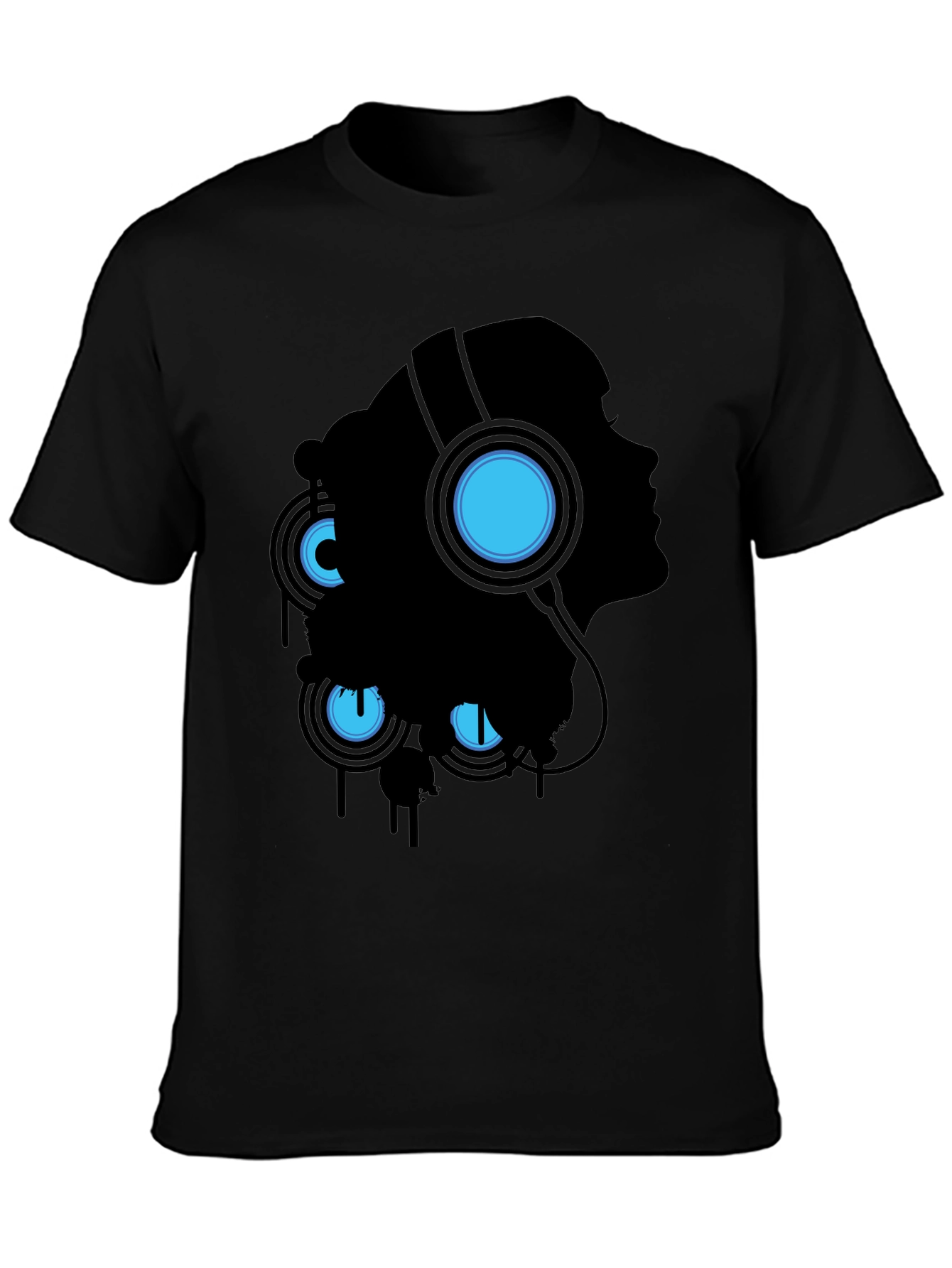 Silhouette Headphones Graphic T-Shirt