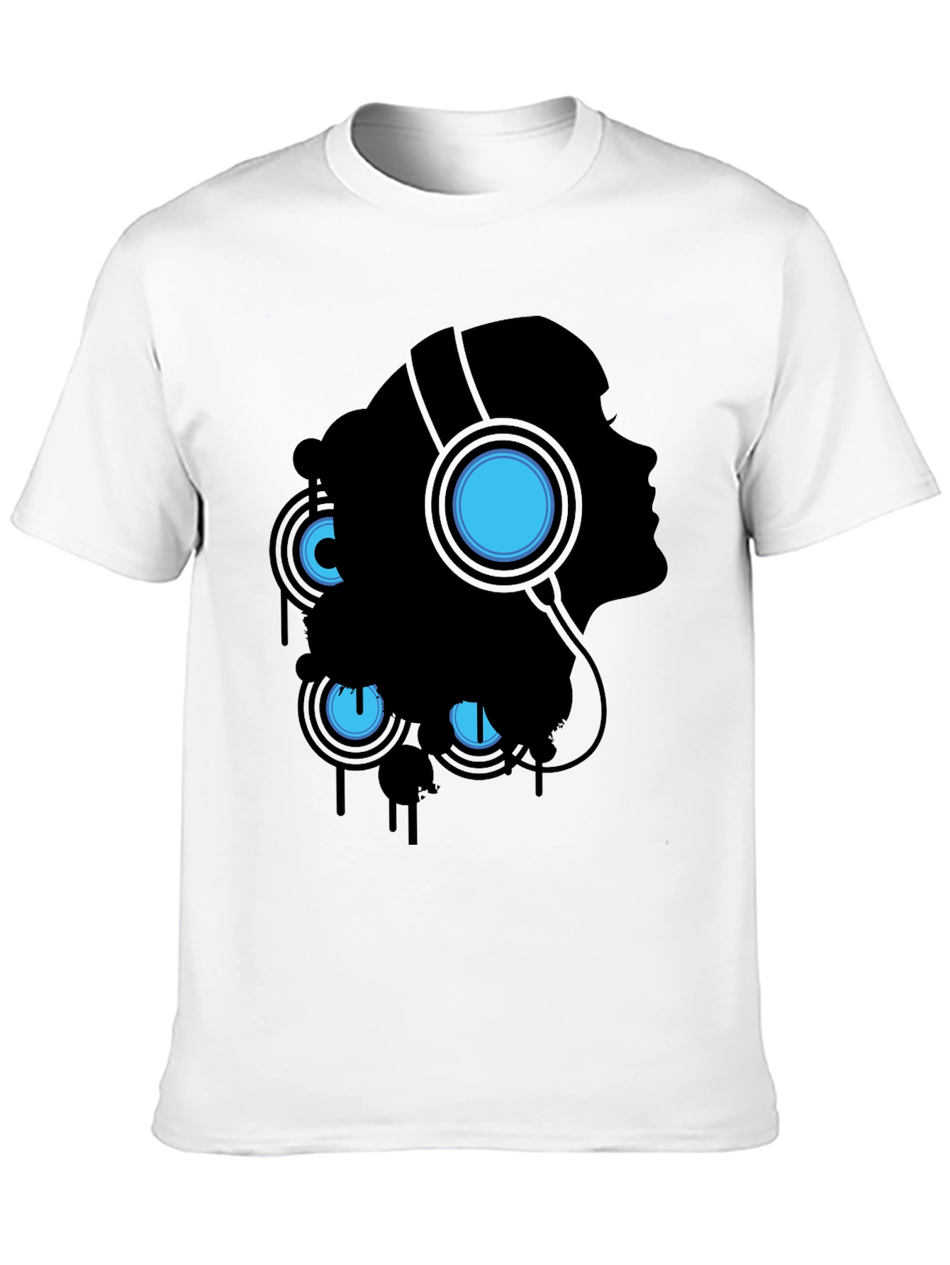 Silhouette Headphones Graphic T-Shirt