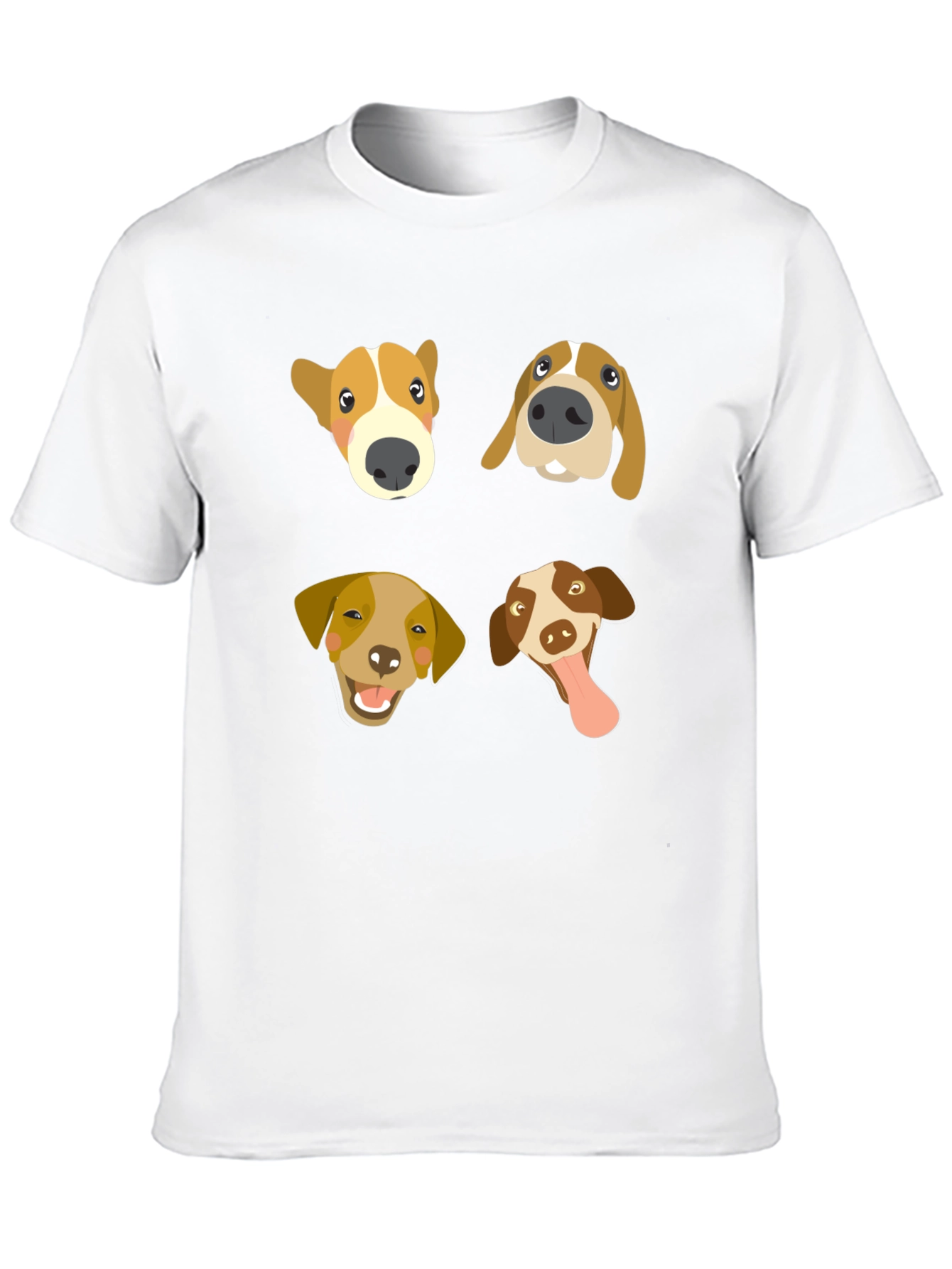 Dog Faces Black T-Shirt